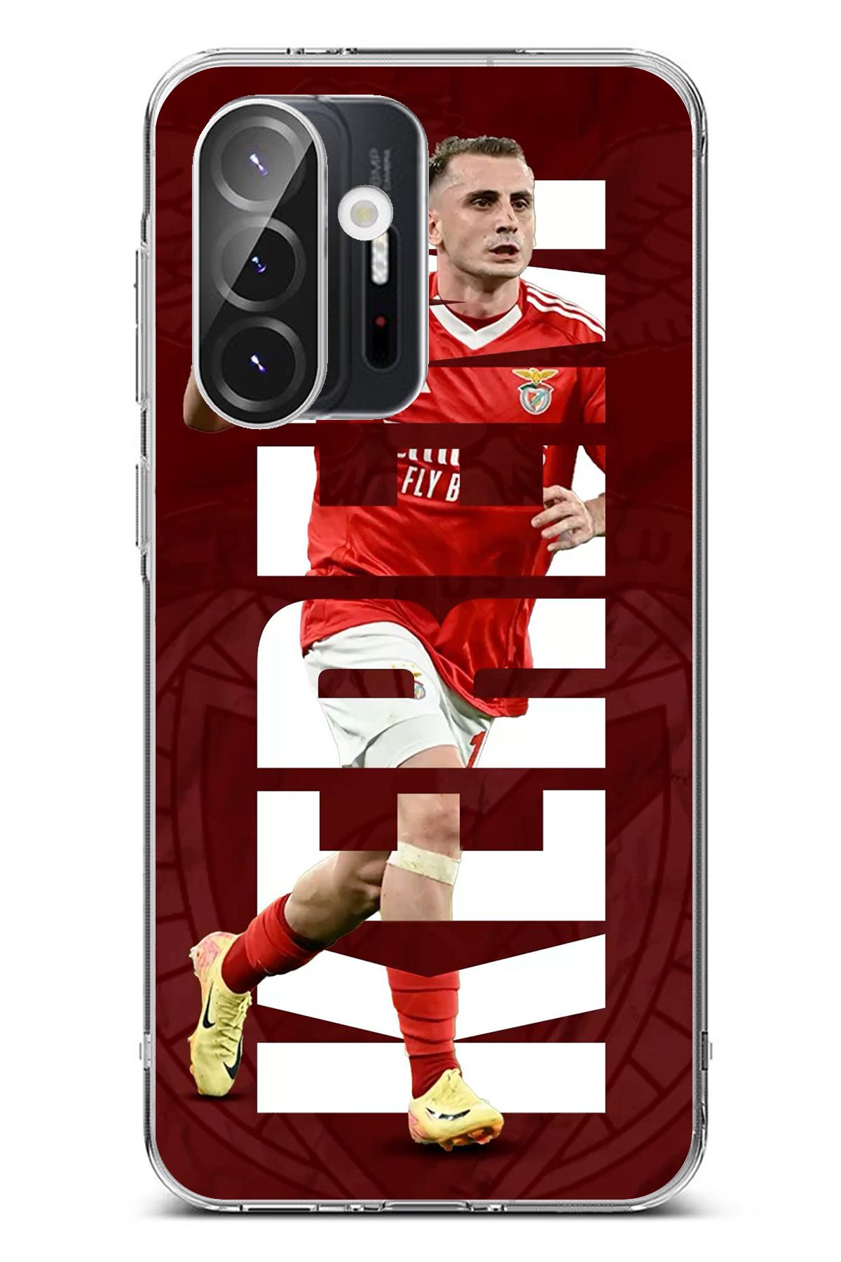 TechTree Galaxy A36 Uyumlu Kerem Aktürkoğlu Benfica Şeffaf Silikon Kılıf