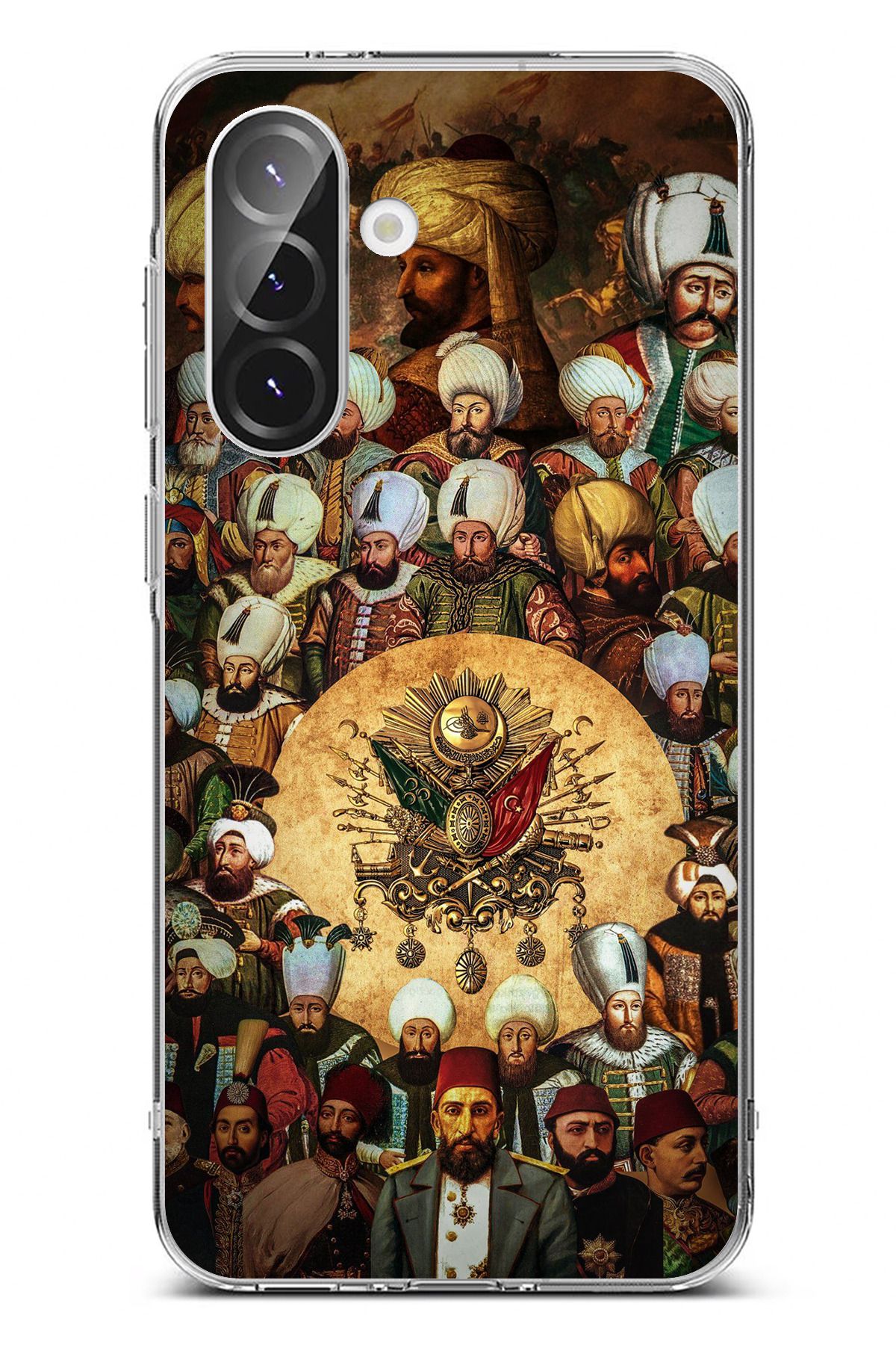 TechTree Galaxy A56 Uyumlu Osmanlı Padişahları Şeffaf Silikon Kılıf