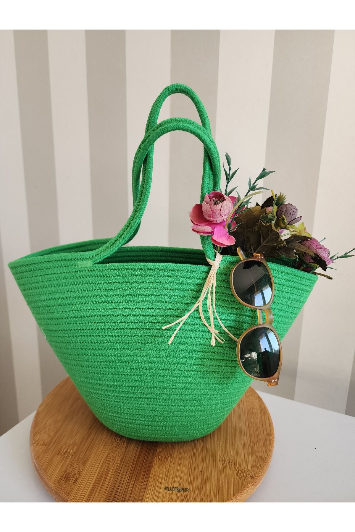 Yektayla El yapımı mini plaj çantası, günlük çanta, el çantası, tasarım çanta 22×40