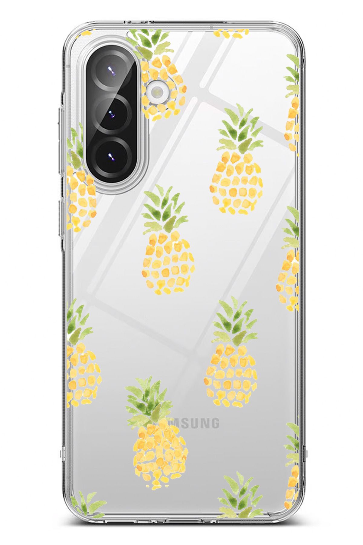 TechTree Galaxy A36 Uyumlu Ananas Tasarımlı Şeffaf Silikon Kılıf