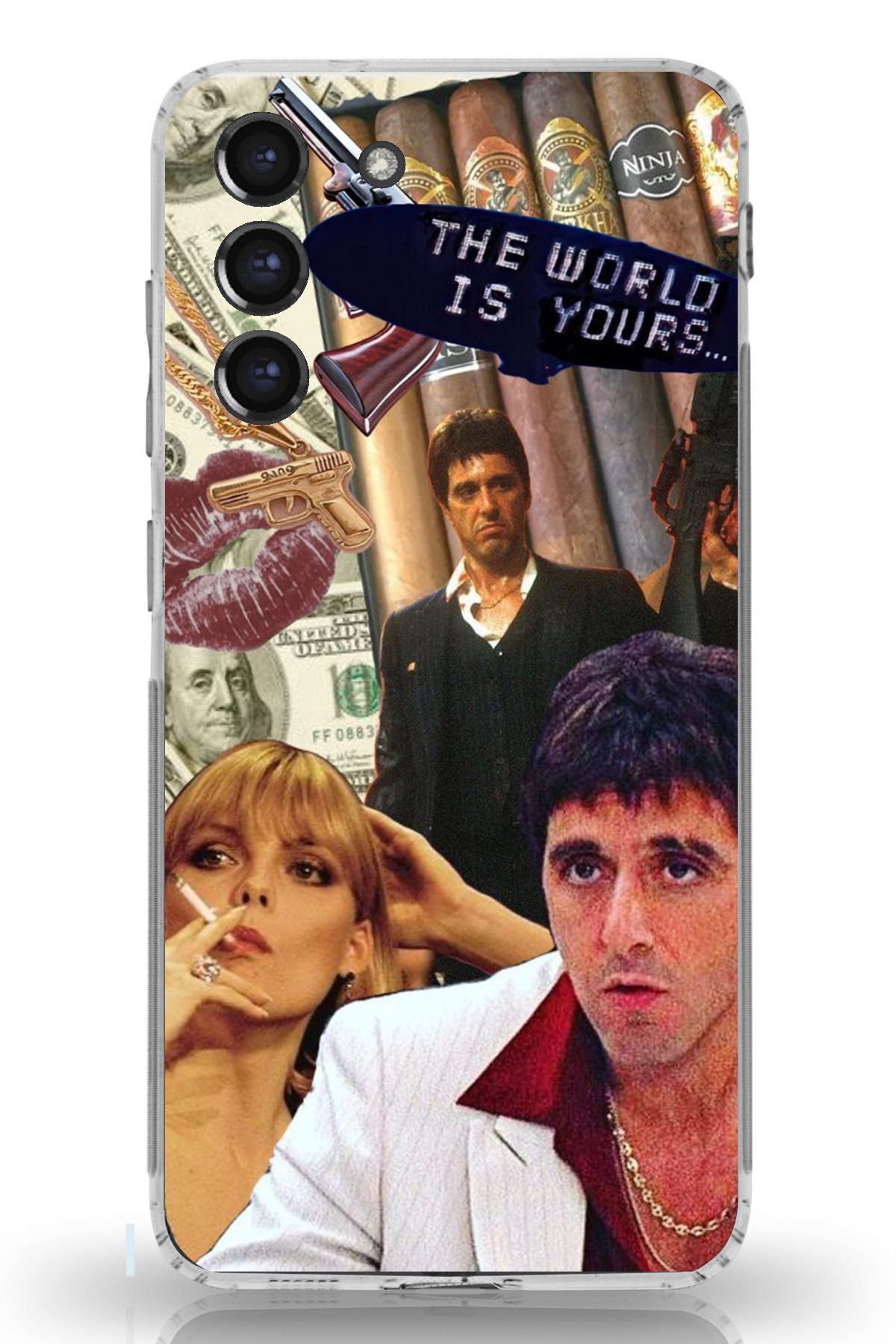 TechTree Galaxy S21 FE Uyumlu The Worlds is Yours Tasarımlı Şeffaf Silikon Kılıf