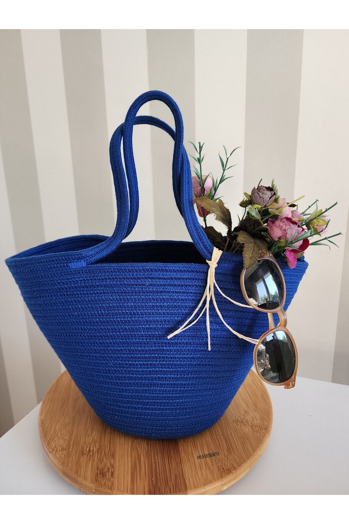 Yektayla El yapımı mini plaj çantası, günlük çanta, el çantası, tasarım çanta 22×40