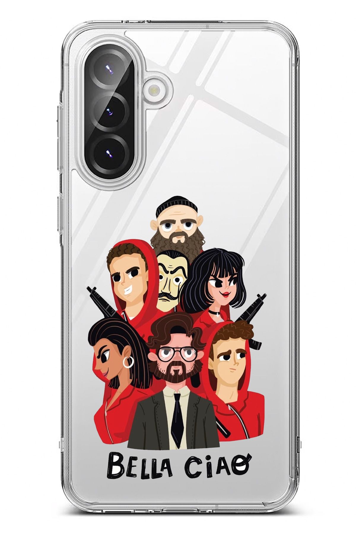 TechTree Galaxy A36 Uyumlu Bella Ciao Tasarımlı Şeffaf Silikon Kılıf