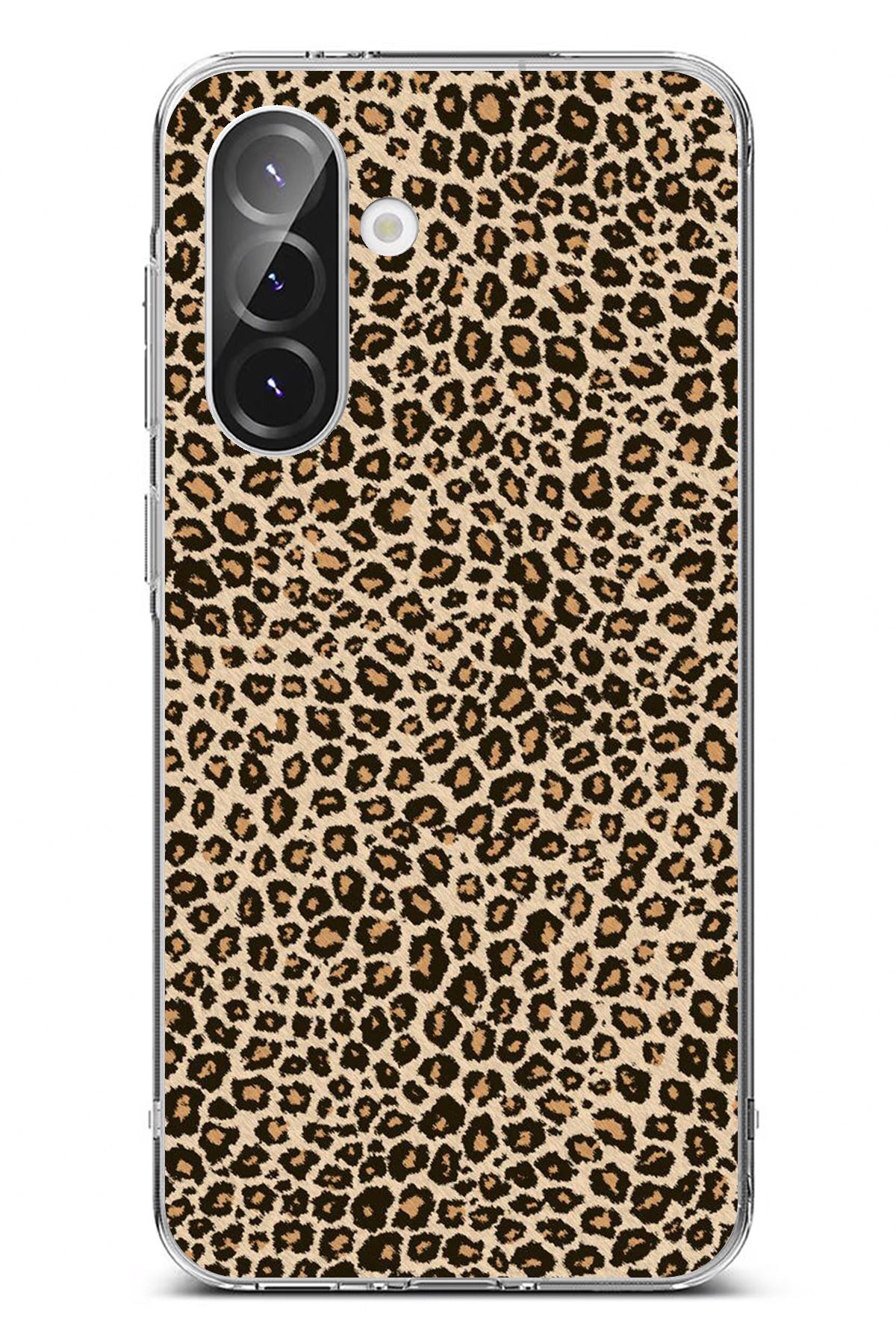 TechTree Galaxy A56 Uyumlu Leopar Tasarımlı Şeffaf Silikon Kılıf