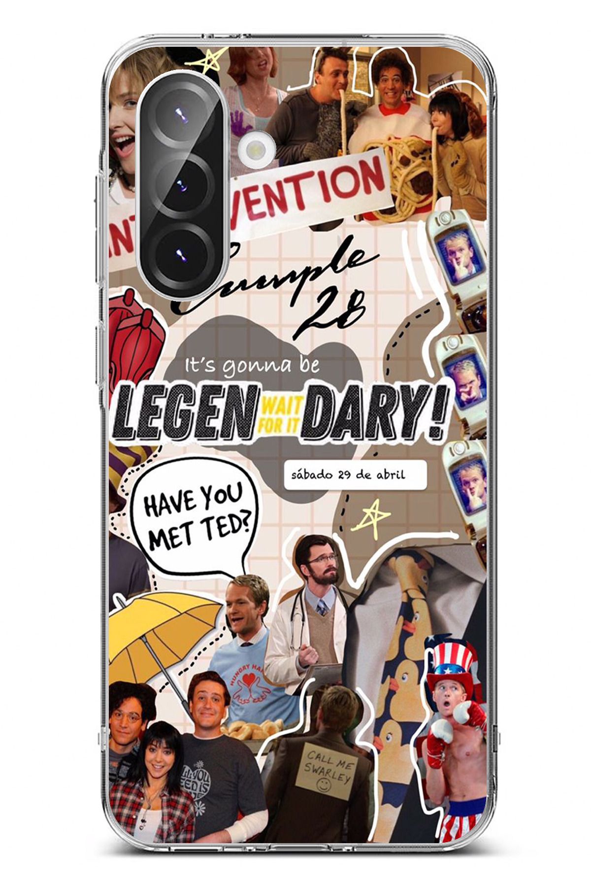 TechTree Galaxy A56 Uyumlu Retro Gazete How i met your mother Tasarımlı Şeffaf Silikon Kılıf