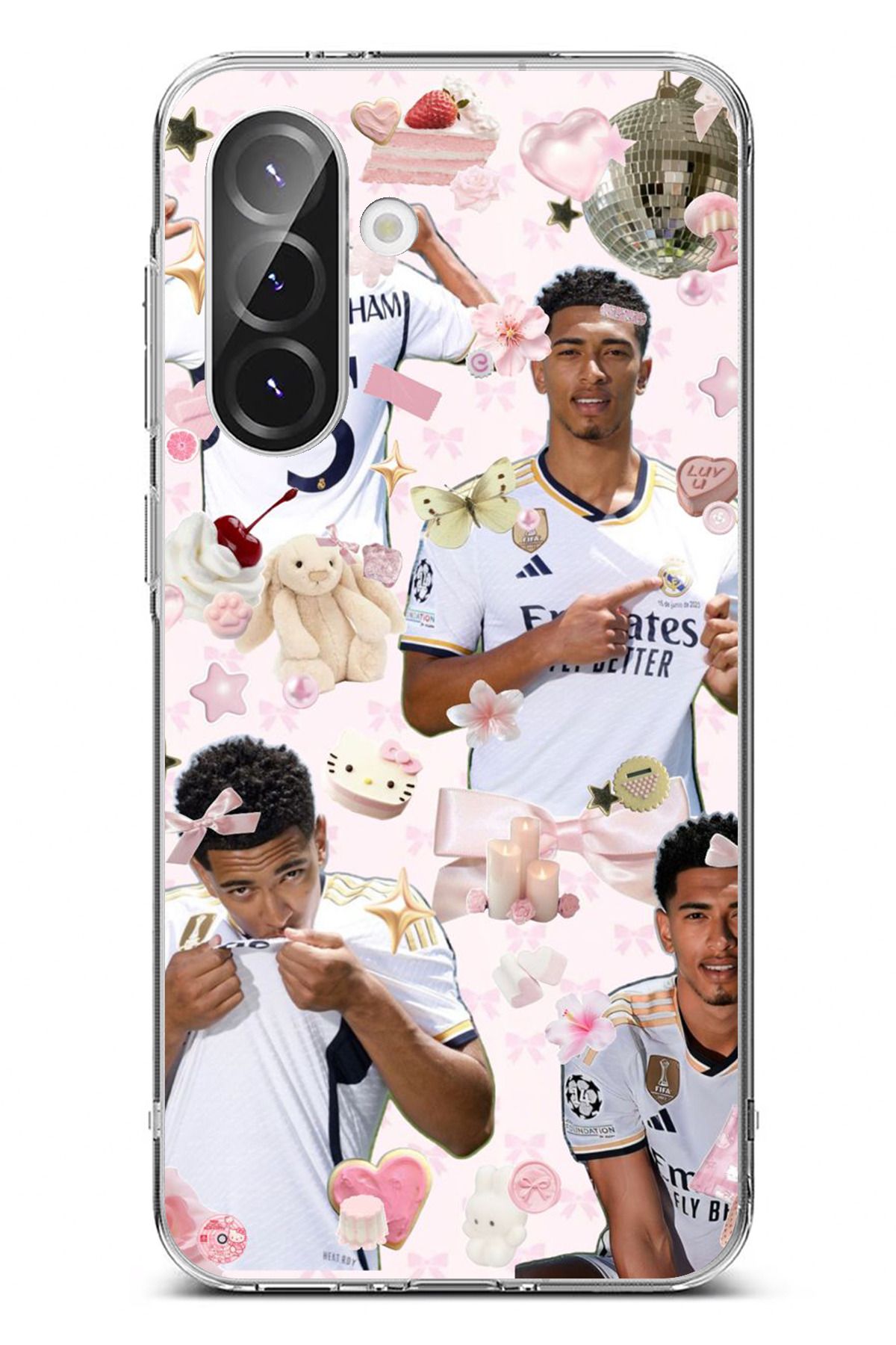 TechTree Galaxy A56 Uyumlu Jude Bellingham Şeffaf Silikon Kılıf