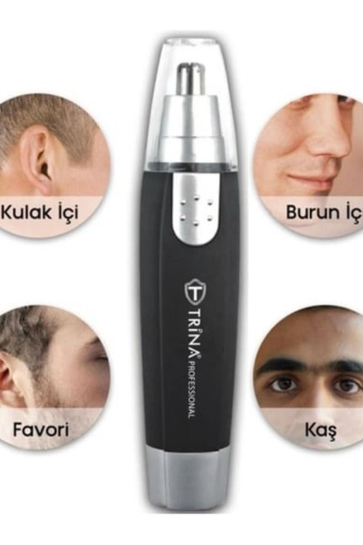 Trina Profesyonel Burun ve Kulak Kıl Alma Tüy Kesme Tıraş Makinesi - Pilli