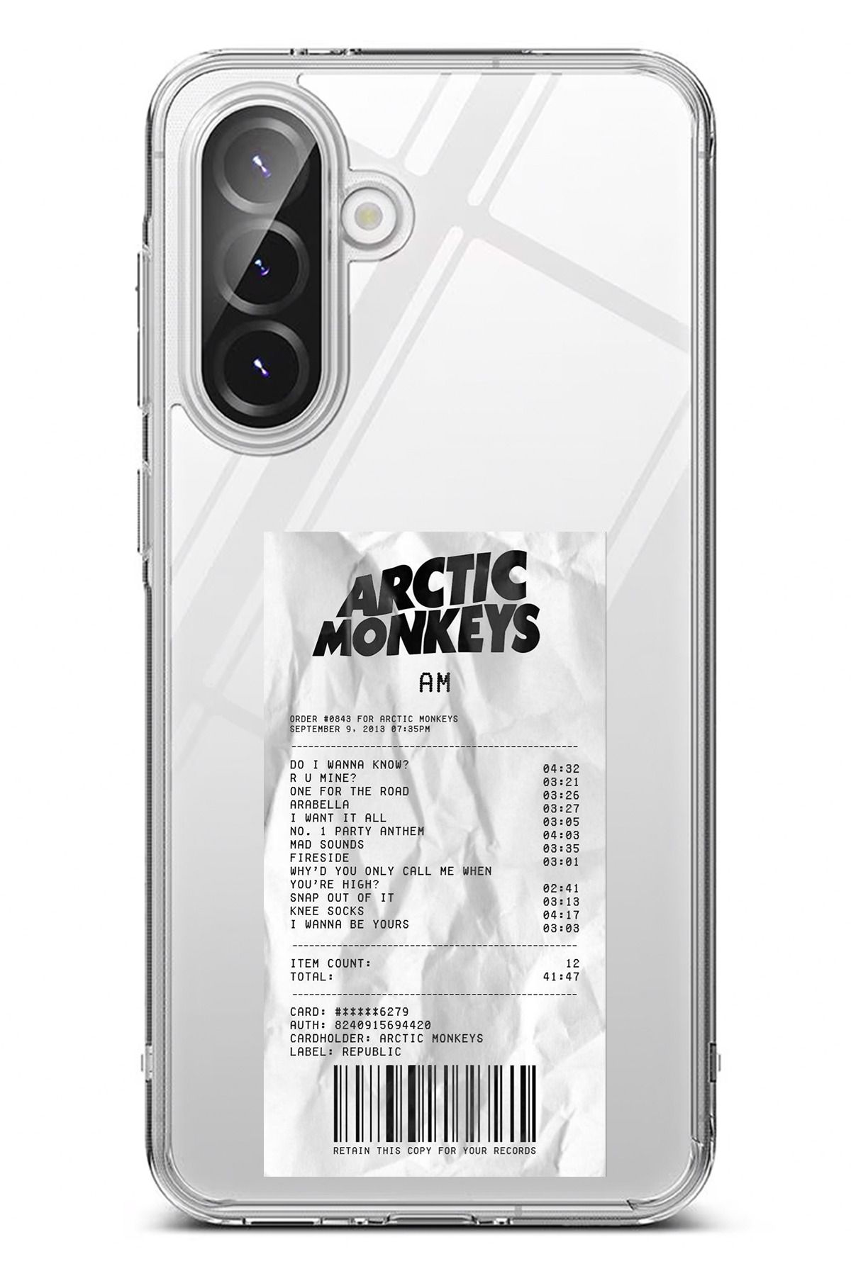 TechTree Galaxy A36 Uyumlu Arctic Monkeys Tasarımlı Şeffaf Silikon Kılıf