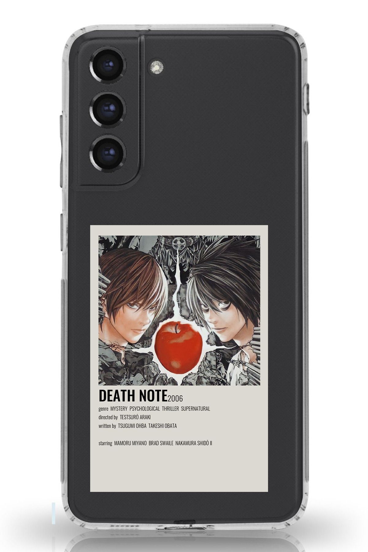 TechTree Galaxy S21 FE Uyumlu Death Note Poster Tasarımlı Şeffaf Silikon Kılıf