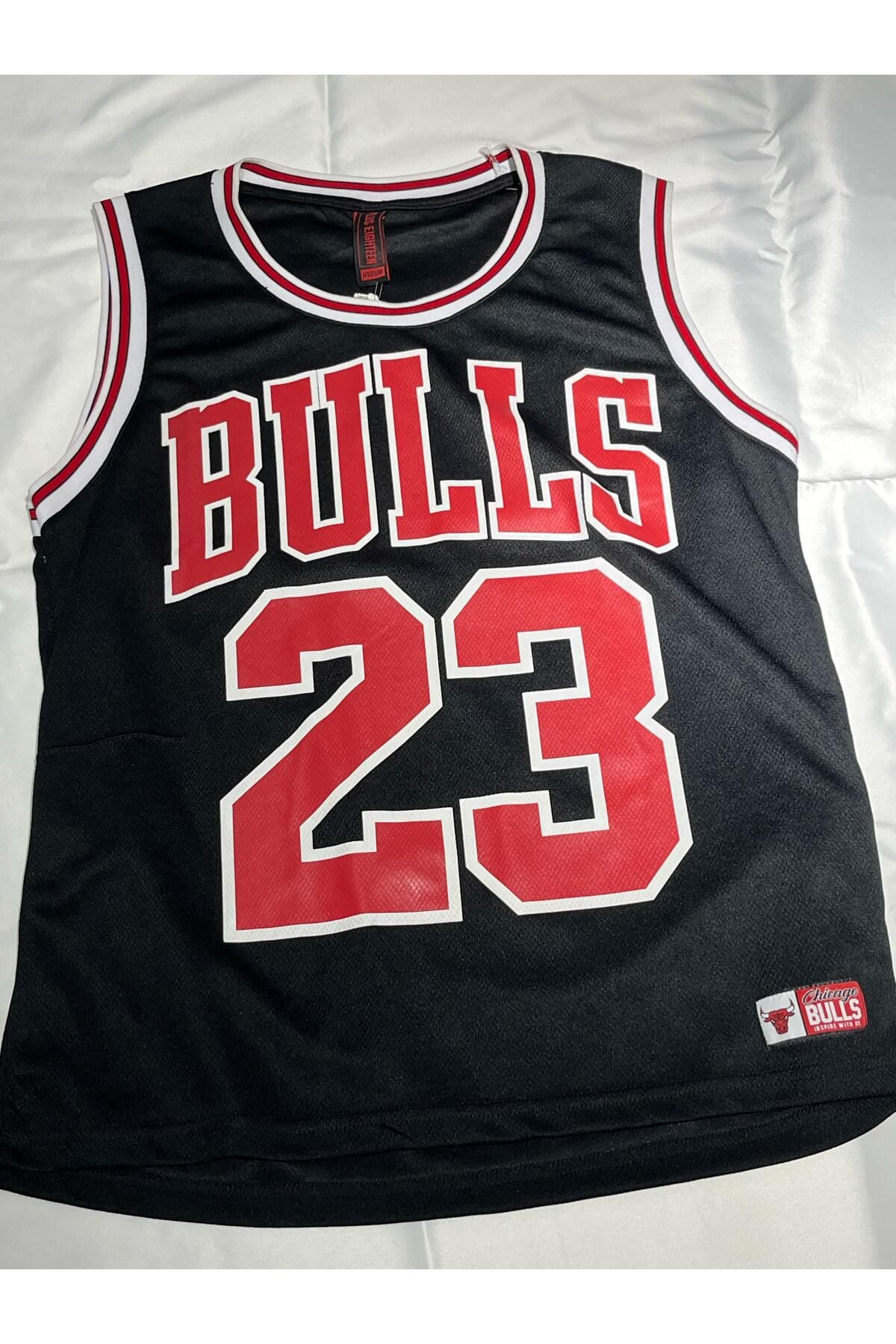 Plus Eighteen NBA TEAMS BASKET FORMA SİYAH CHICAGO BULLS 23