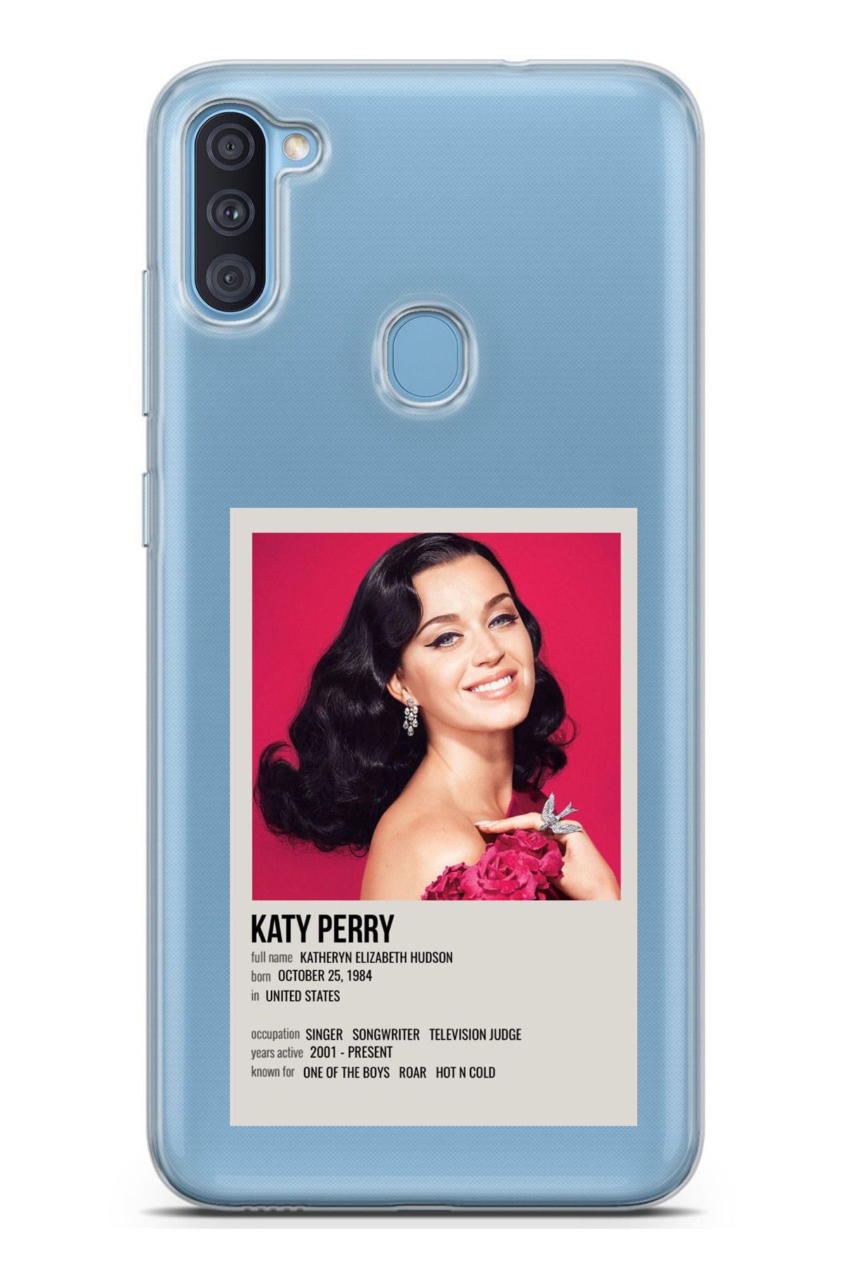 TechTree Galaxy A11 - M11 Uyumlu Katy Perry Şeffaf Silikon Kılıf