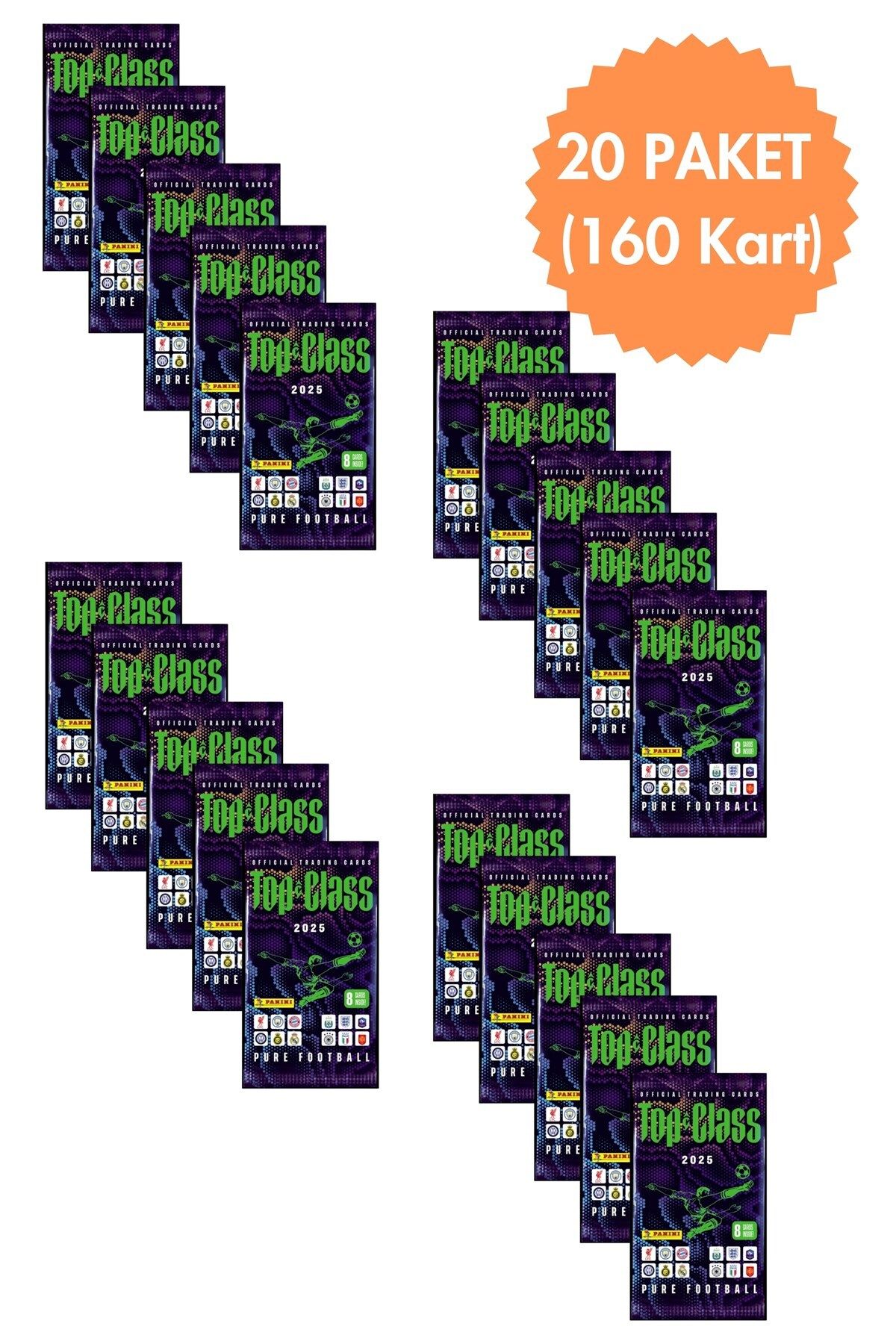 Toyika Panini Top Class 2025 Trading Cards 8li x 20 Adet