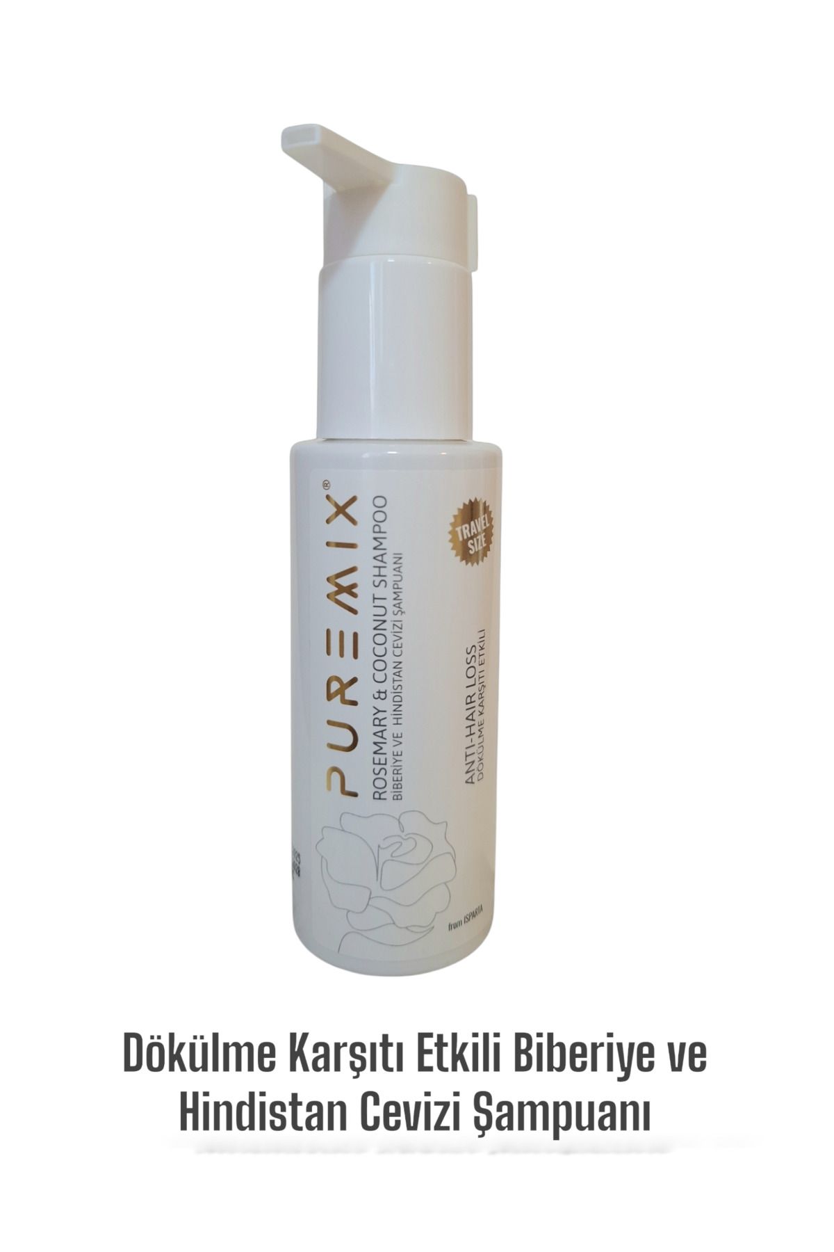 Puremix Dökülme Karşıtı Biberiye ve Hindistan Cevizi Şampuanı Seyahat Boy 100 ml