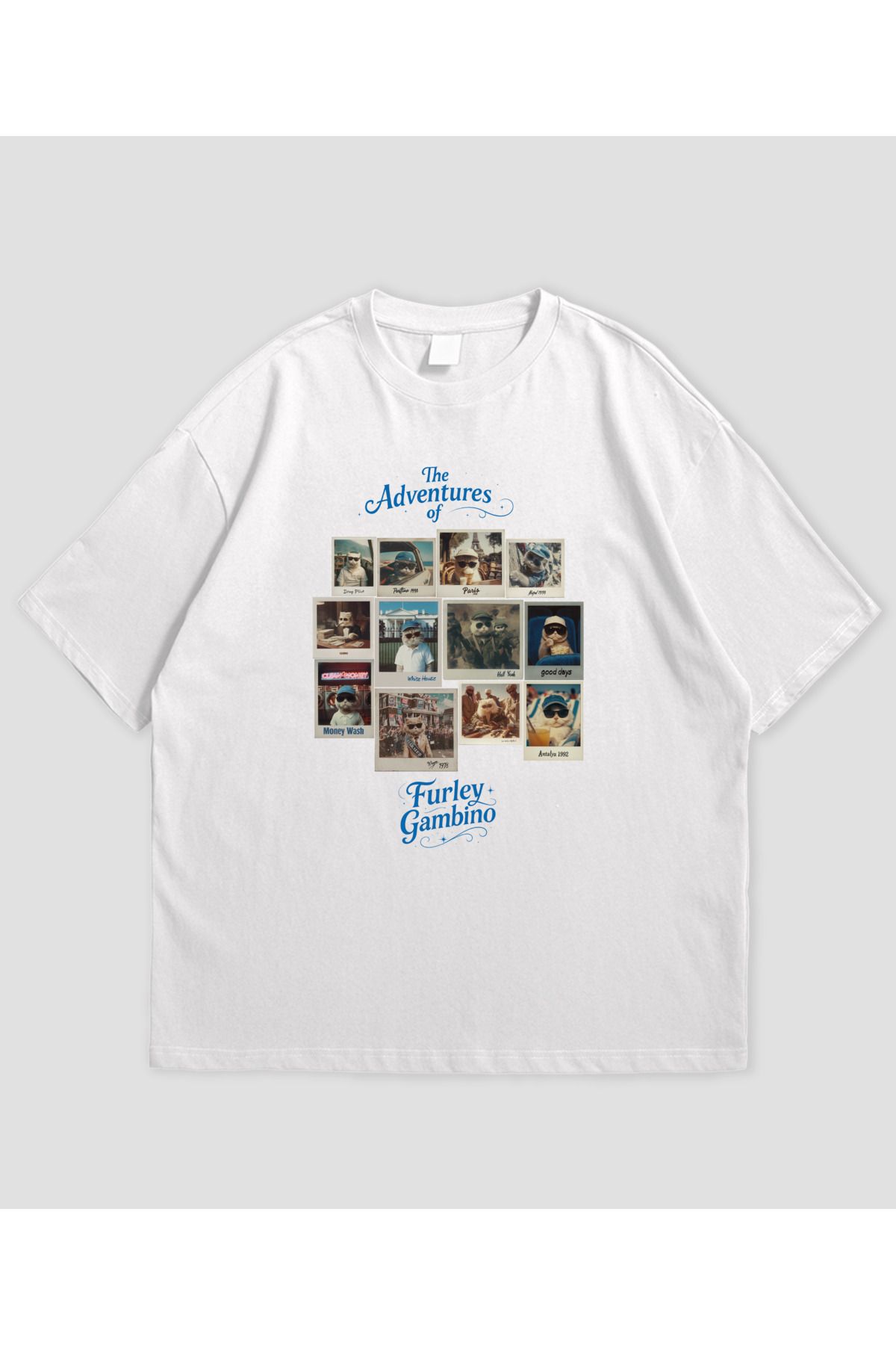 SVART WEAR The Adventures of Furley Gambino Tasarımlı Unisex Oversize T-shirt