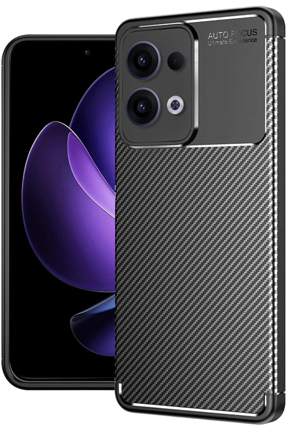 Posso Oppo Reno 13 Pro Kılıf Kamera Korumalı Karbon Tasarım Ultra Dayanıklı Darbe Emici Kapak