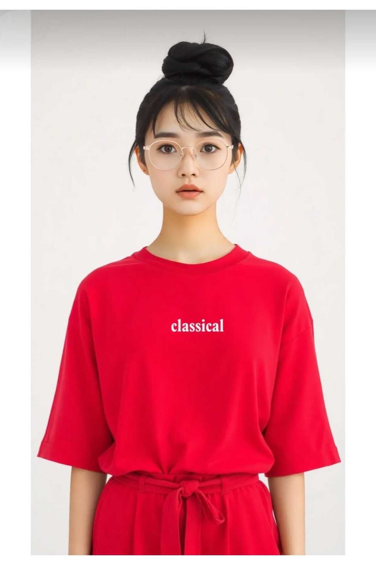 TekTarzz Unisex Classical Baskılı Tasarım Tshirt