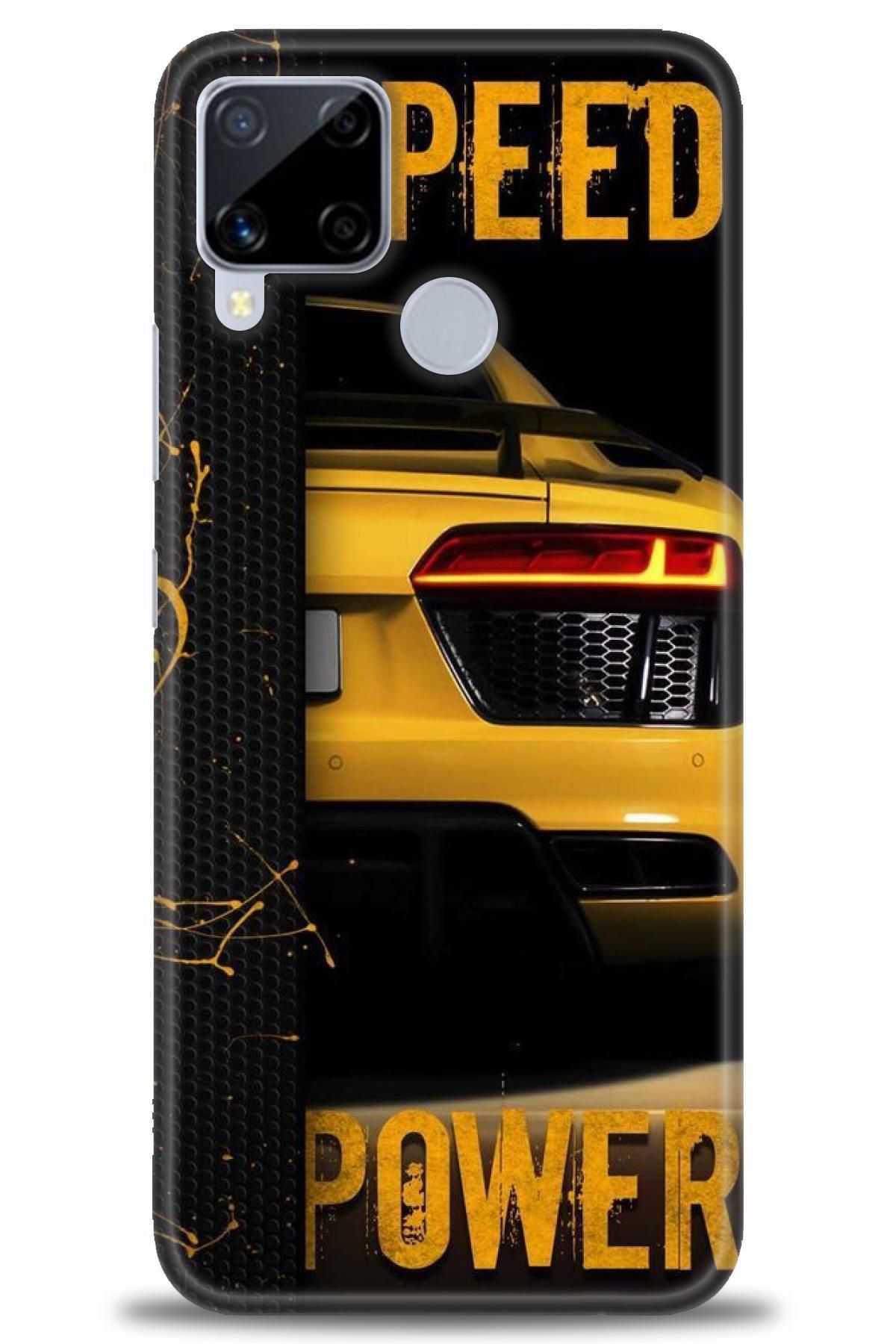realme C15 İle Uyumlu HD Baskılı Desenli Silikon Kılıf - 987