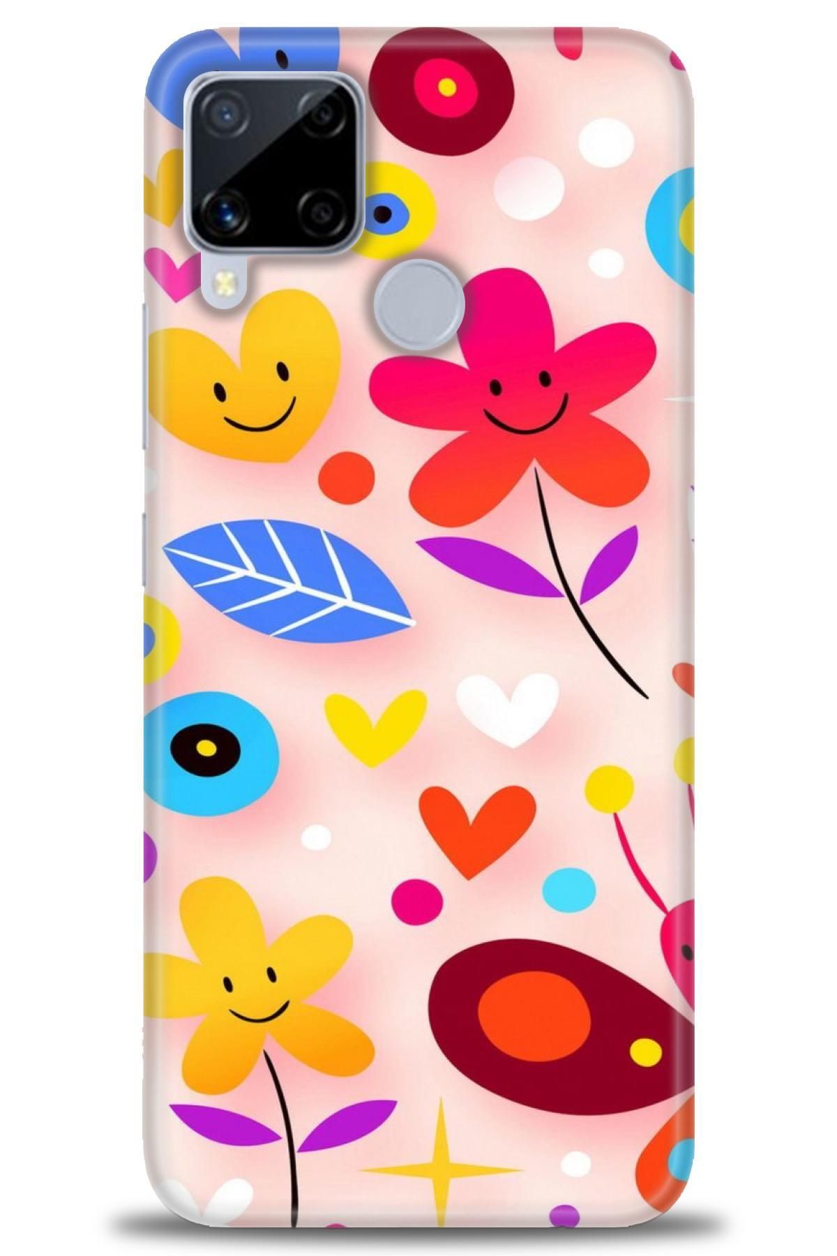 realme C15 İle Uyumlu HD Baskılı Desenli Silikon Kılıf - 546