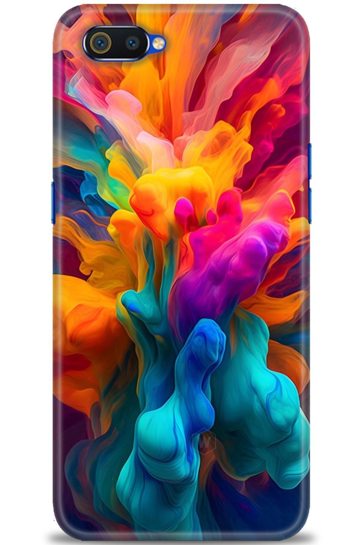 realme C2 İle Uyumlu HD Baskılı Desenli Silikon Kılıf - 43