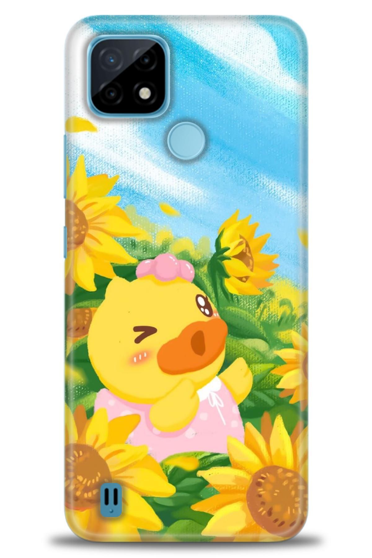 realme C21 İle Uyumlu HD Baskılı Desenli Silikon Kılıf - 832