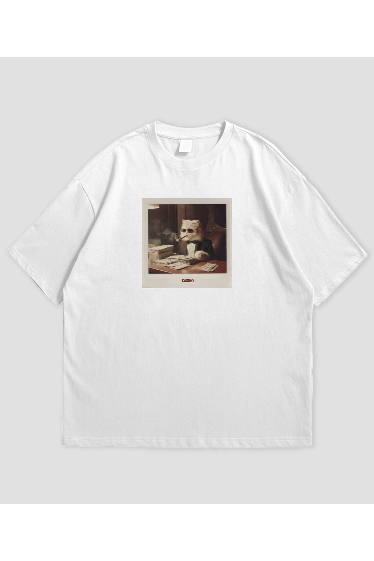 SVART WEAR Furley Gambino - Casino Tasarımlı Unisex Oversize T-shirt