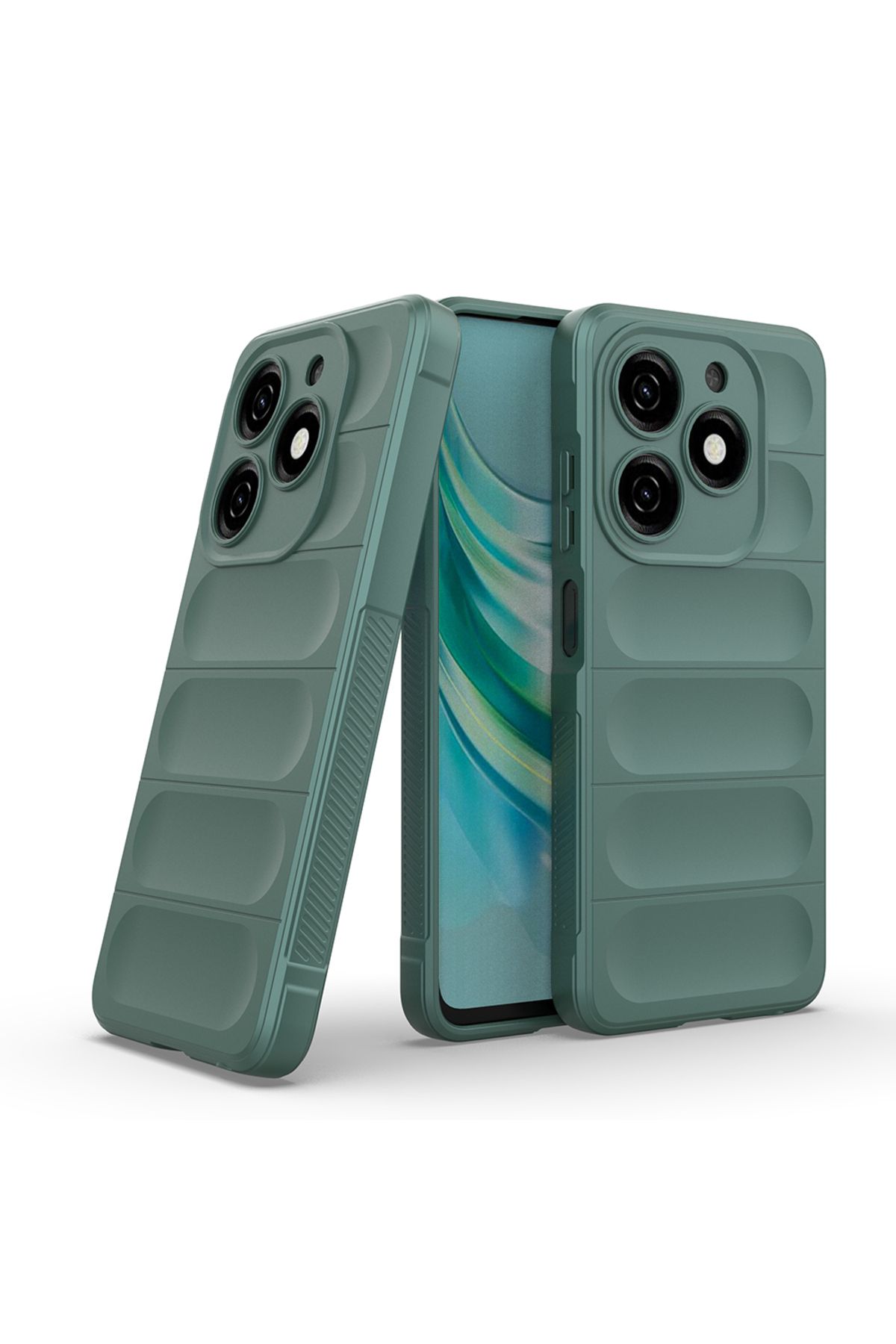batuteknoloji Tecno Spark 20C Kılıf Esnek TPU Oyuklu Arka Yüzey Tasarımlı Zore Etnik Silikon Kapak