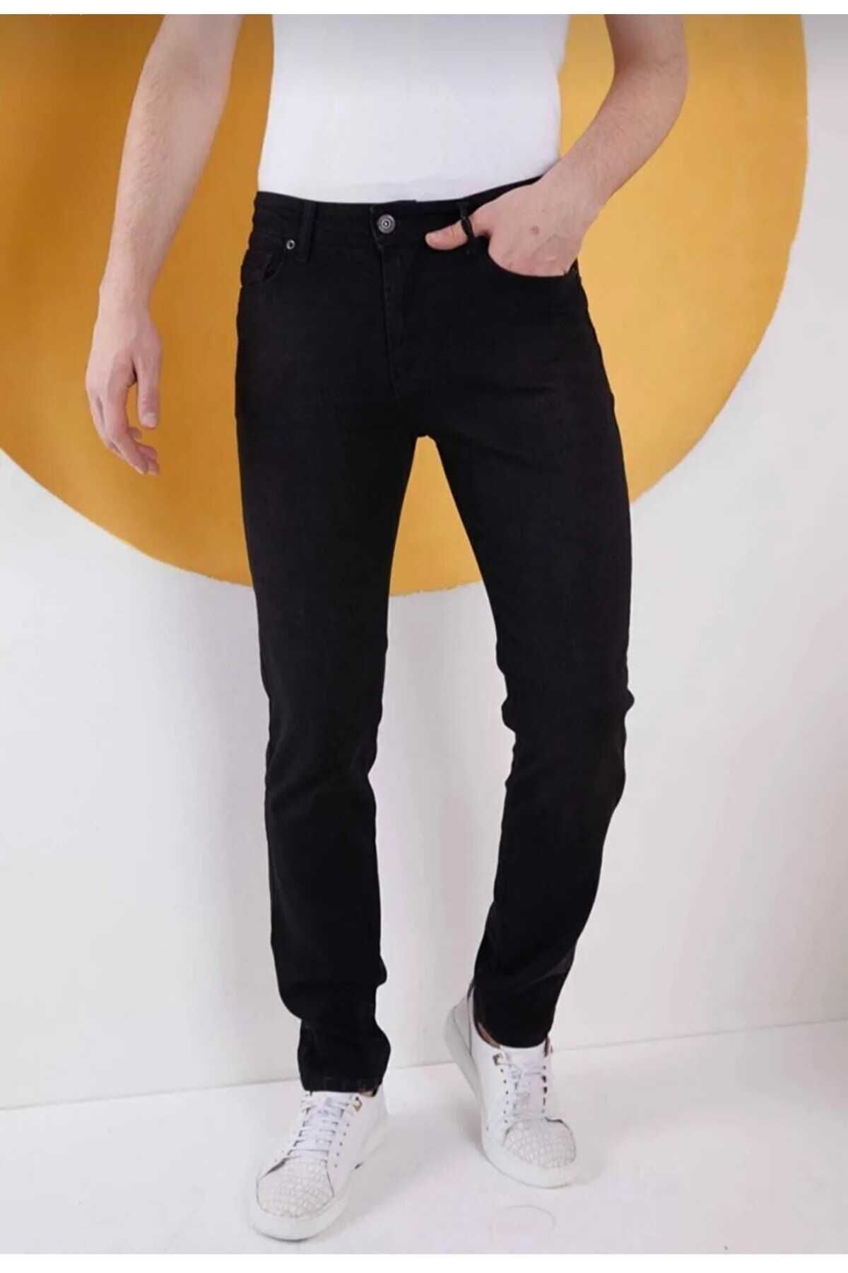 KDY Erkek Düz Klasik Rahat Kesim Regular Fit Likralı Kot Jeans