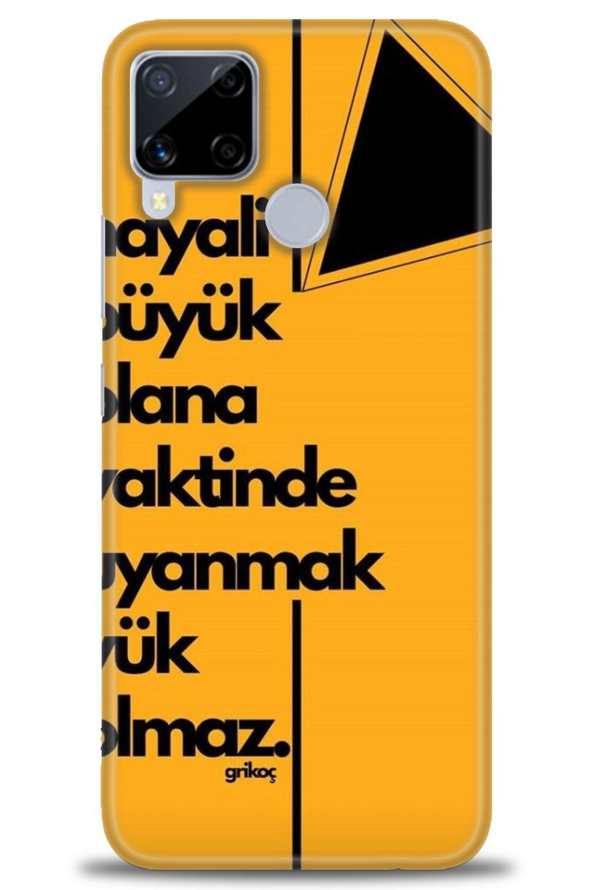realme C15 İle Uyumlu HD Baskılı Desenli Silikon Kılıf - 474