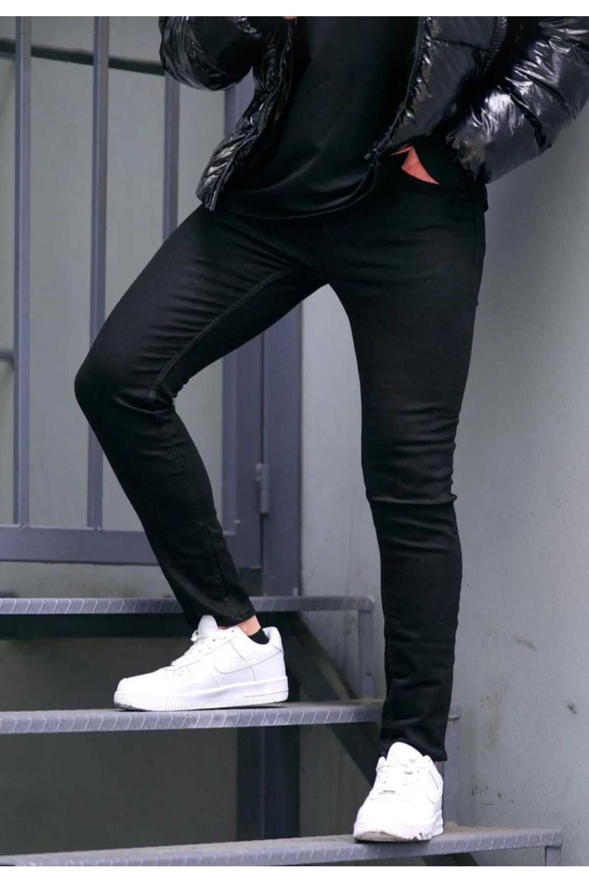 KDY Erkek Düz Klasik Rahat Kesim Regular Fit Likralı Kot Jeans