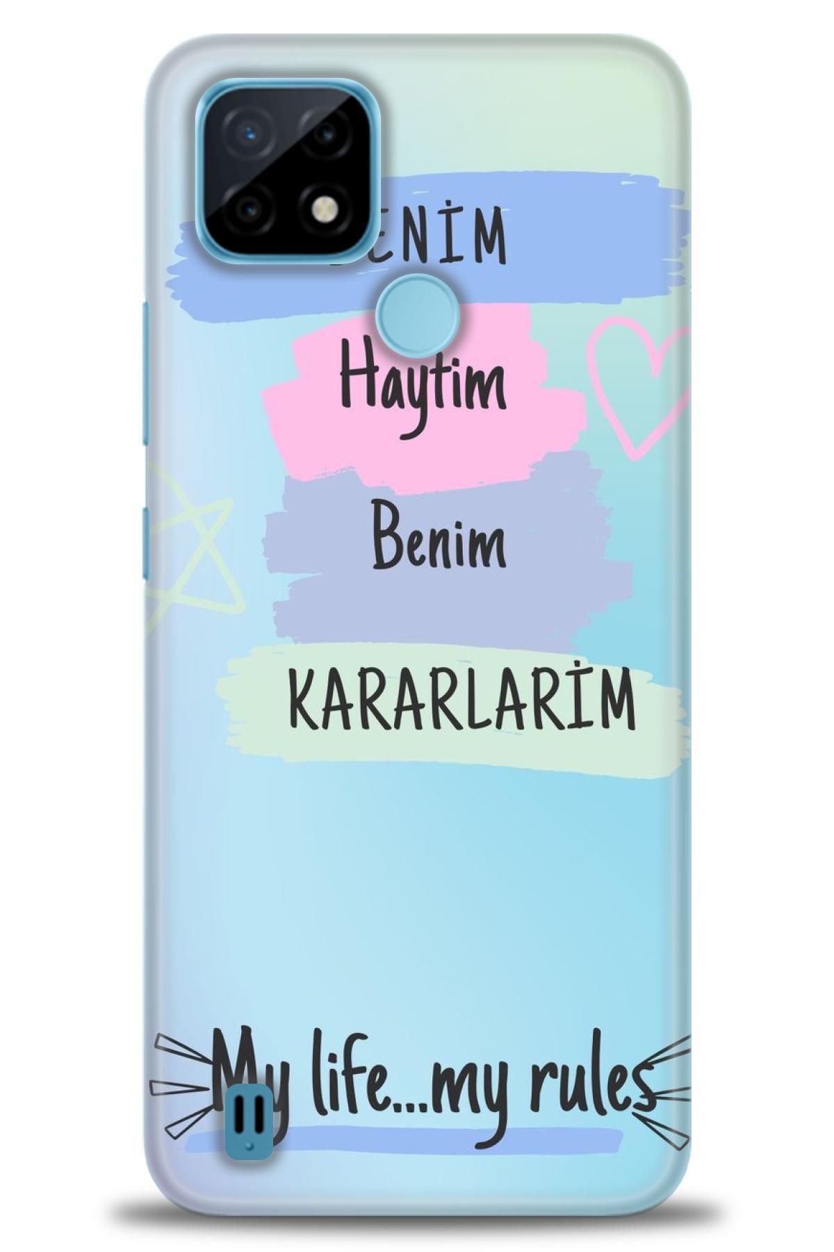 realme C21 İle Uyumlu HD Baskılı Desenli Silikon Kılıf - 1072