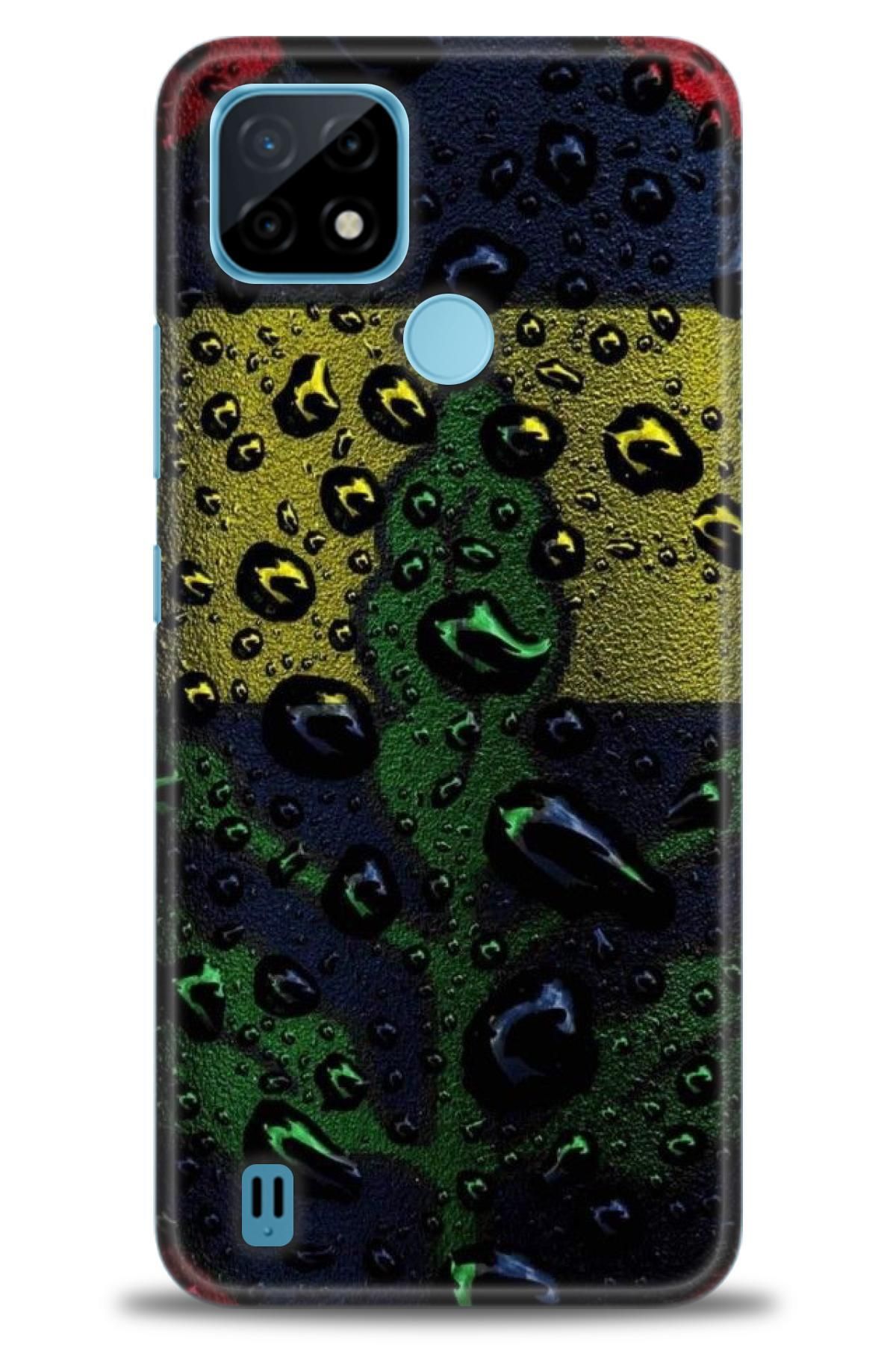 realme C21 İle Uyumlu HD Baskılı Desenli Silikon Kılıf - 71