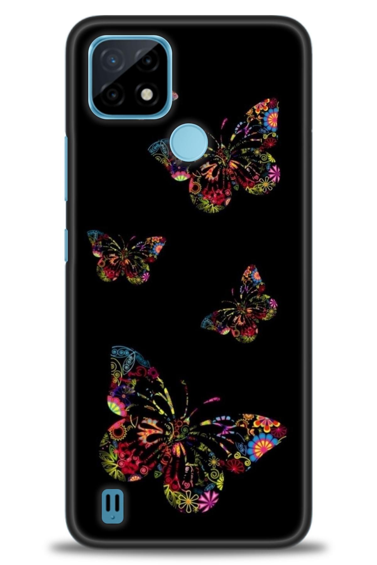 realme C21 İle Uyumlu HD Baskılı Desenli Silikon Kılıf - 23