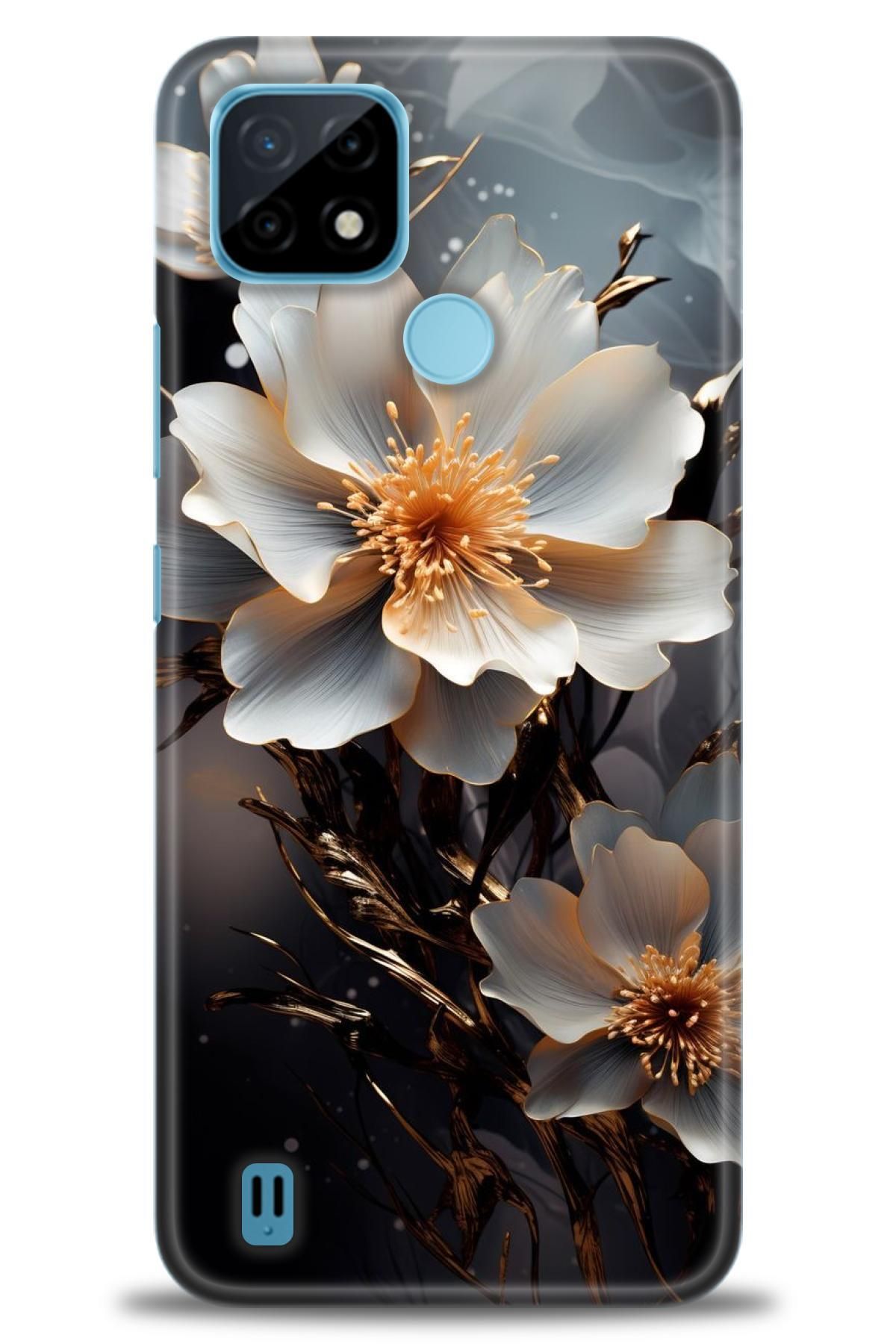 realme C21 İle Uyumlu HD Baskılı Desenli Silikon Kılıf - 544