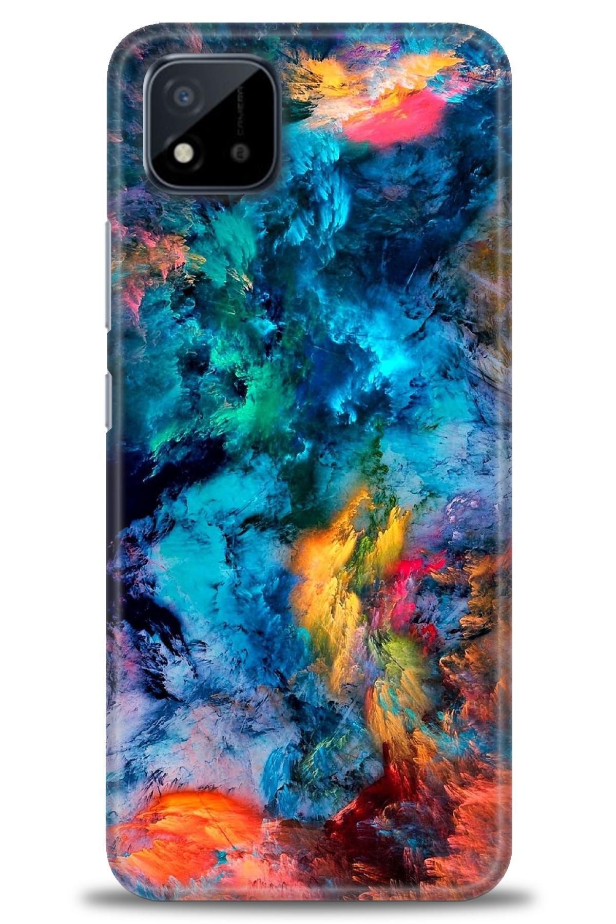 realme C11 2021 İle Uyumlu HD Baskılı Desenli Silikon Kılıf - 555