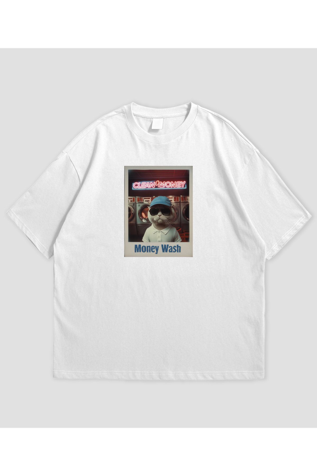SVART WEAR Furley Gambino - Money Wash Tasarımlı Unisex Oversize T-shirt