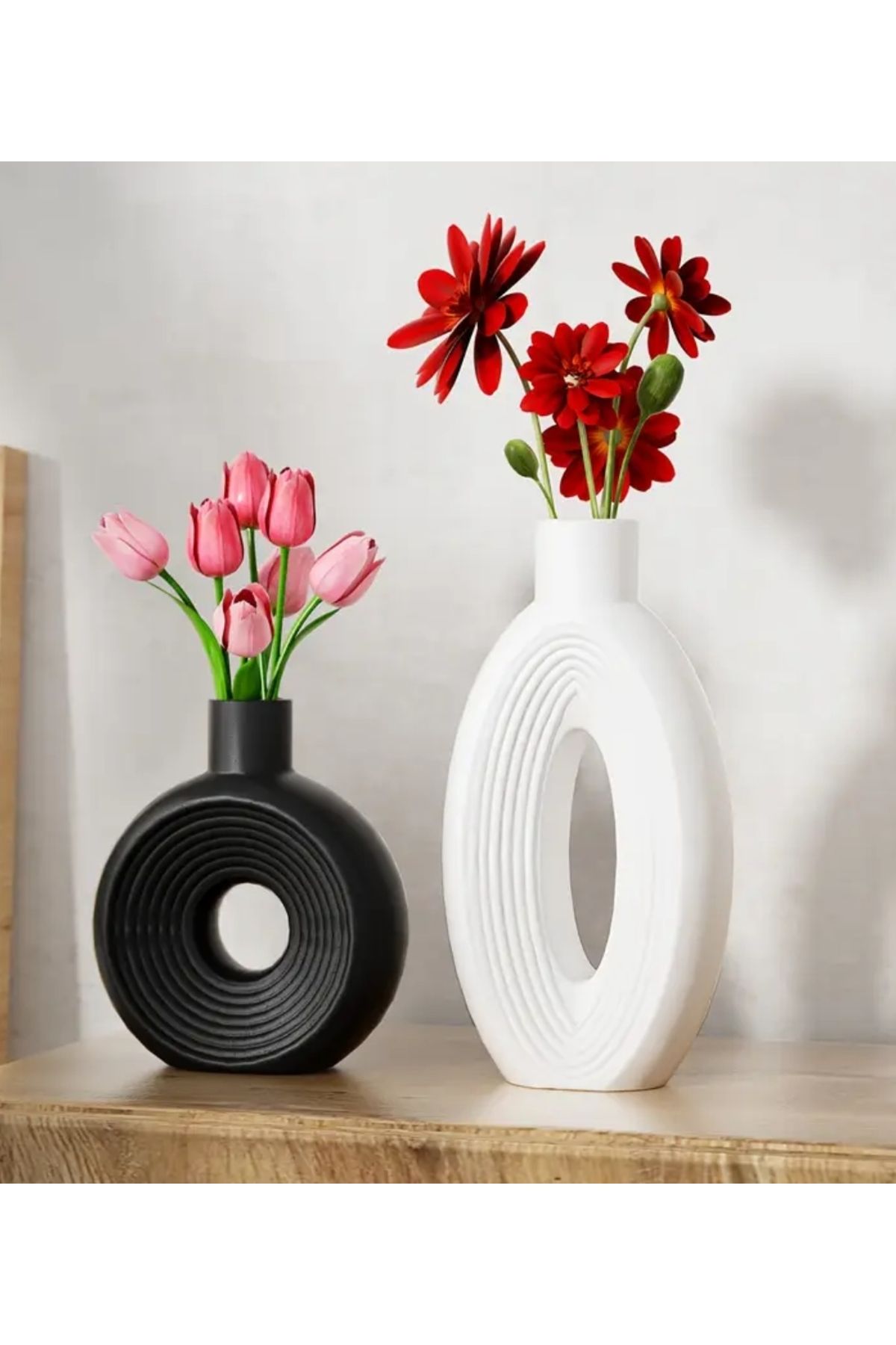 Minima Art Studio Dekoratif İkili Vazo Set 30 cm ve 20 cm