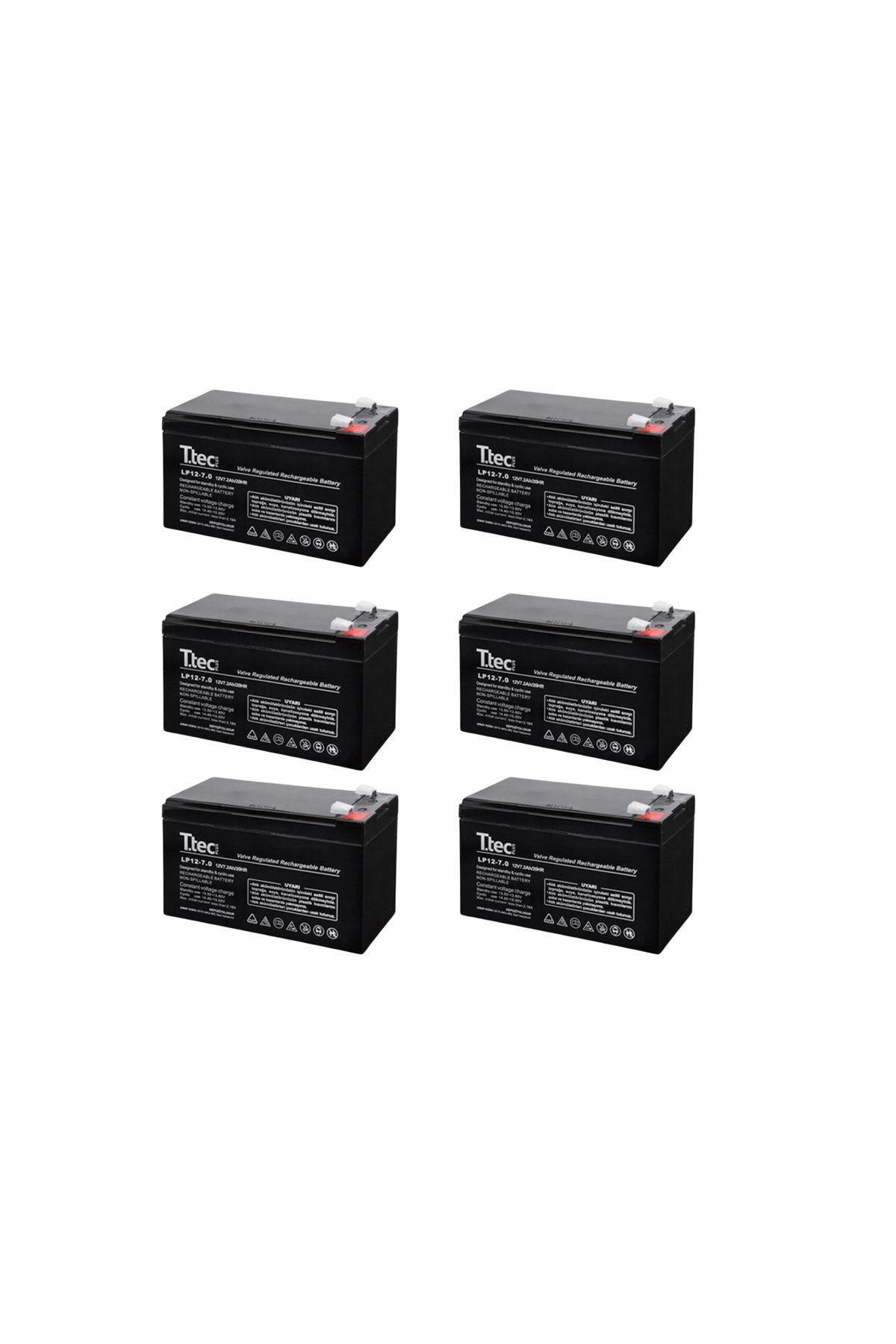 Ttec 12V 7AMPER UPS AKÜSÜ 6 ADET YENİ ÜRETİM TARİHLİ