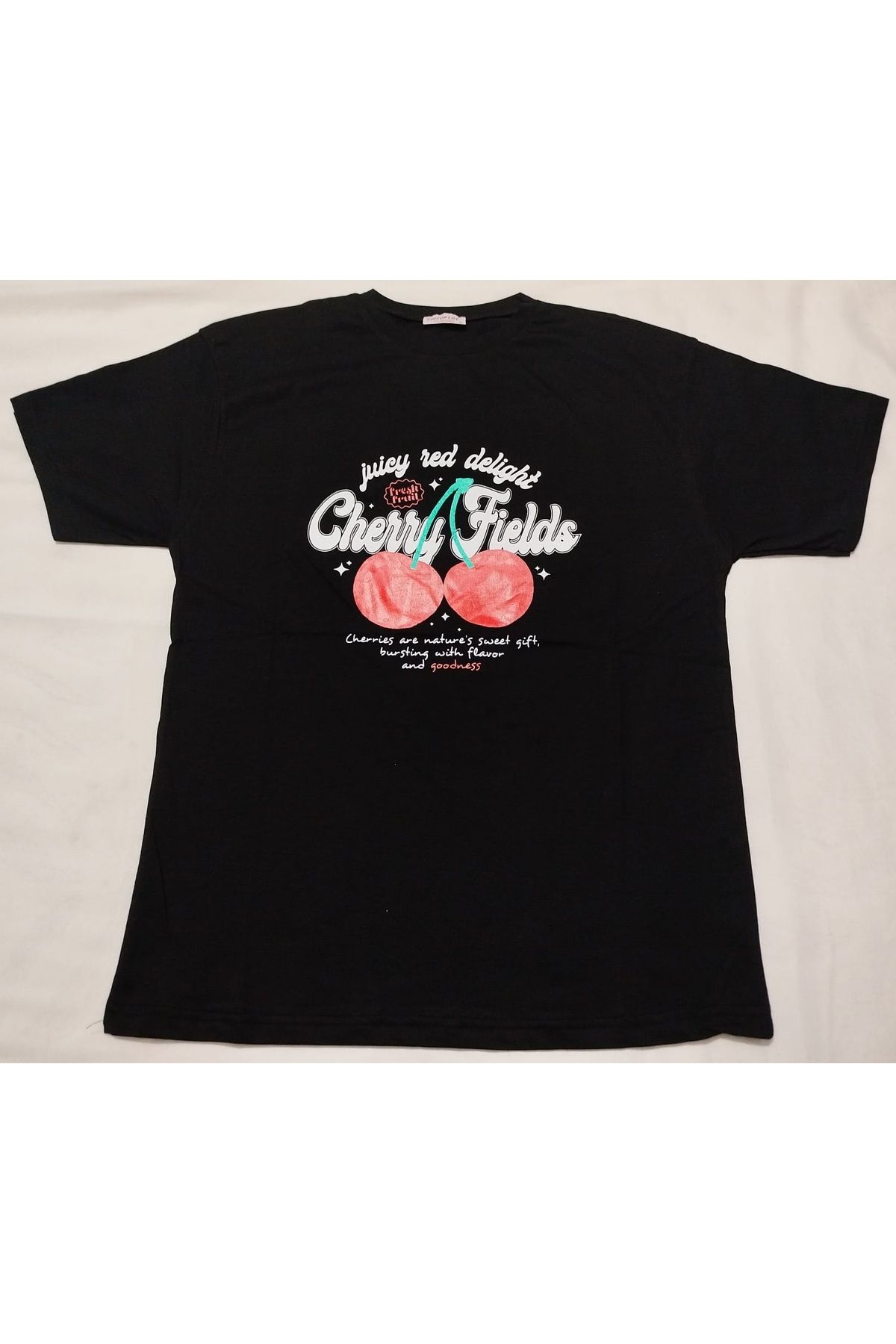 e-Btk Giyim Cherry Baskılı T-Shirt