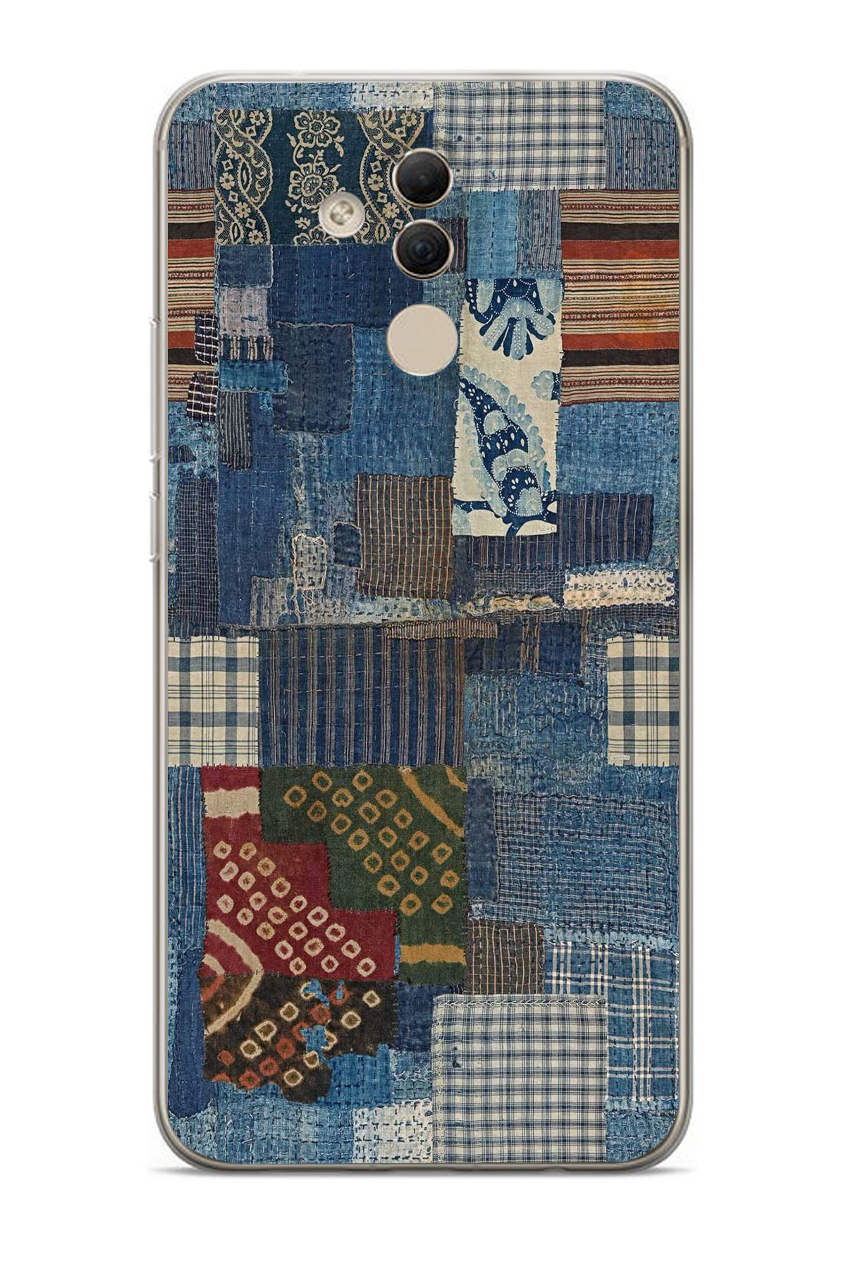 moonset Huawei Mate 20 Lite Uyumlu Vintage Tasarımlı Baskılı Şeffaf Telefon Kılıfı