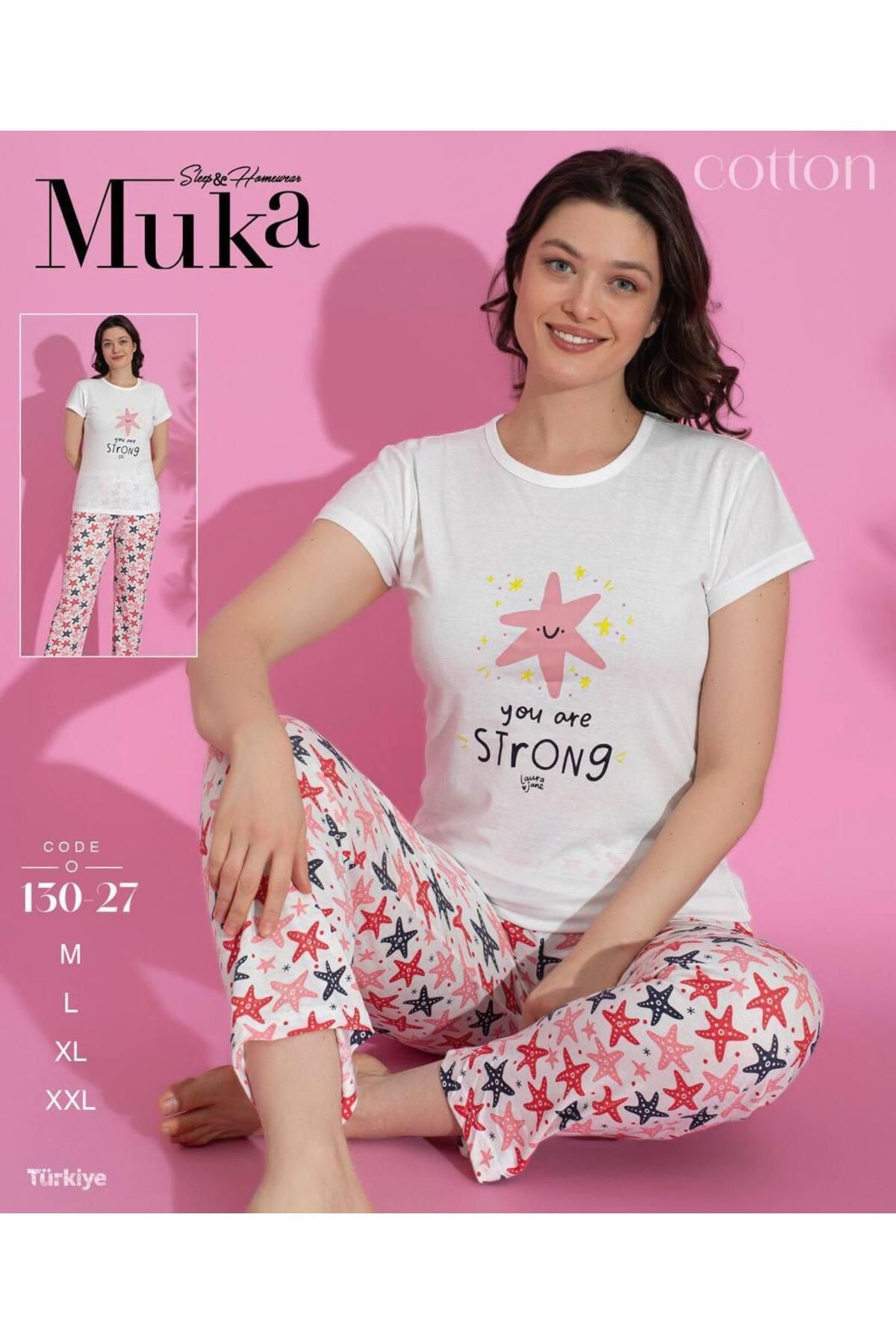 Snowdrop Desenli Kısa Kol Pijama Takımı