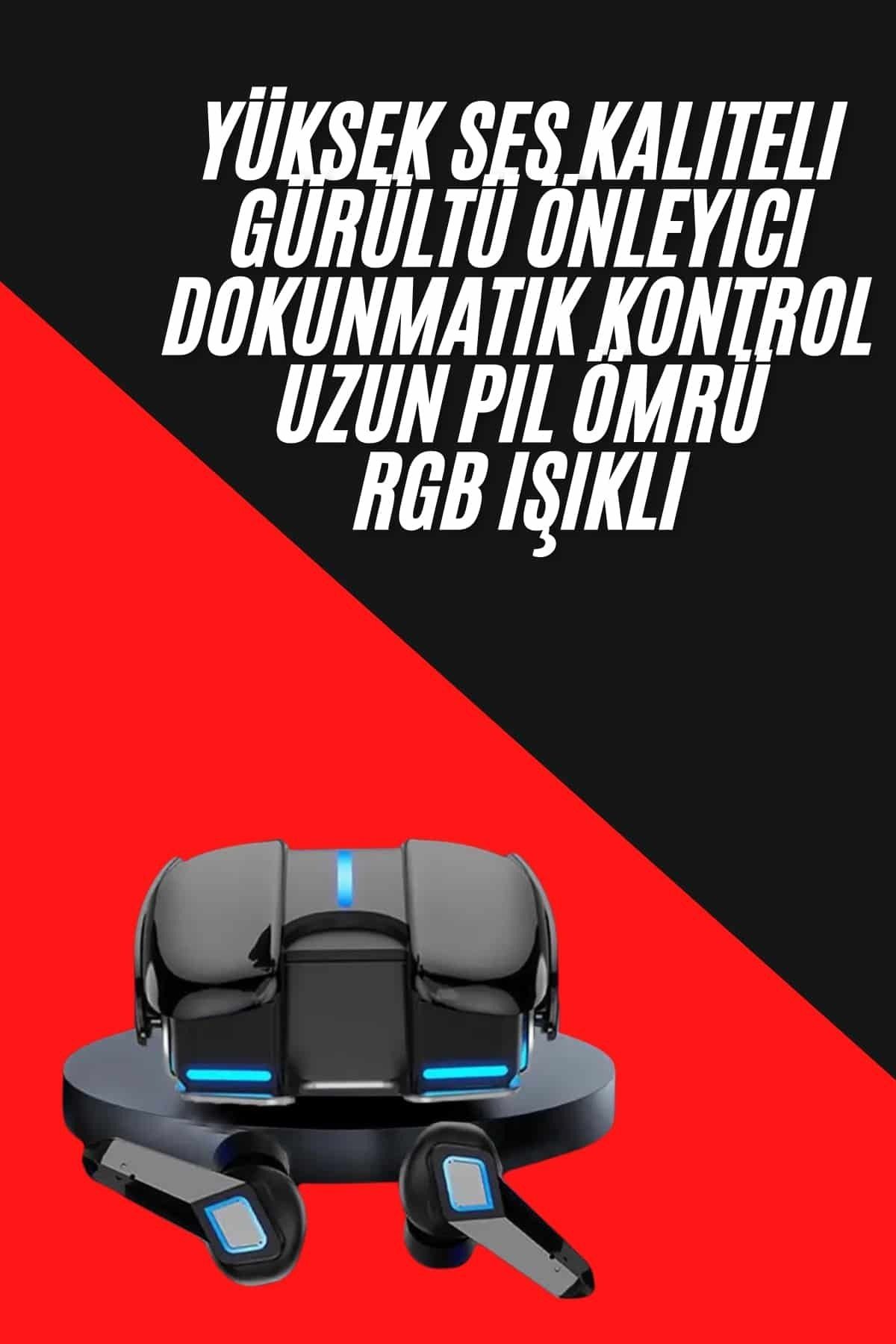 FTA TİCARET Gamer Kulaklık Gecikme Yapmaz Yüksek Ses Kaliteli Kablosuz Bluetooth Kulaklık