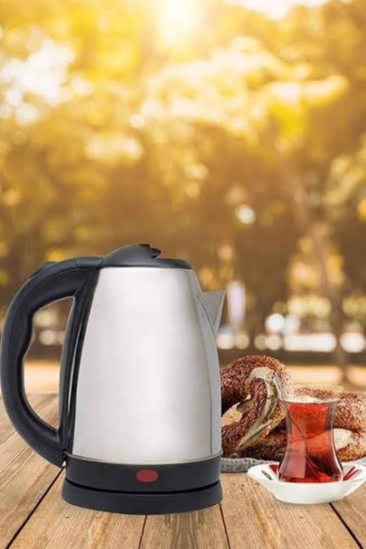 FTA TİCARET Kettle C F Tipi 220-240V Paslanmaz Çelik Elektrik Kablolu Otomatik Kapanma