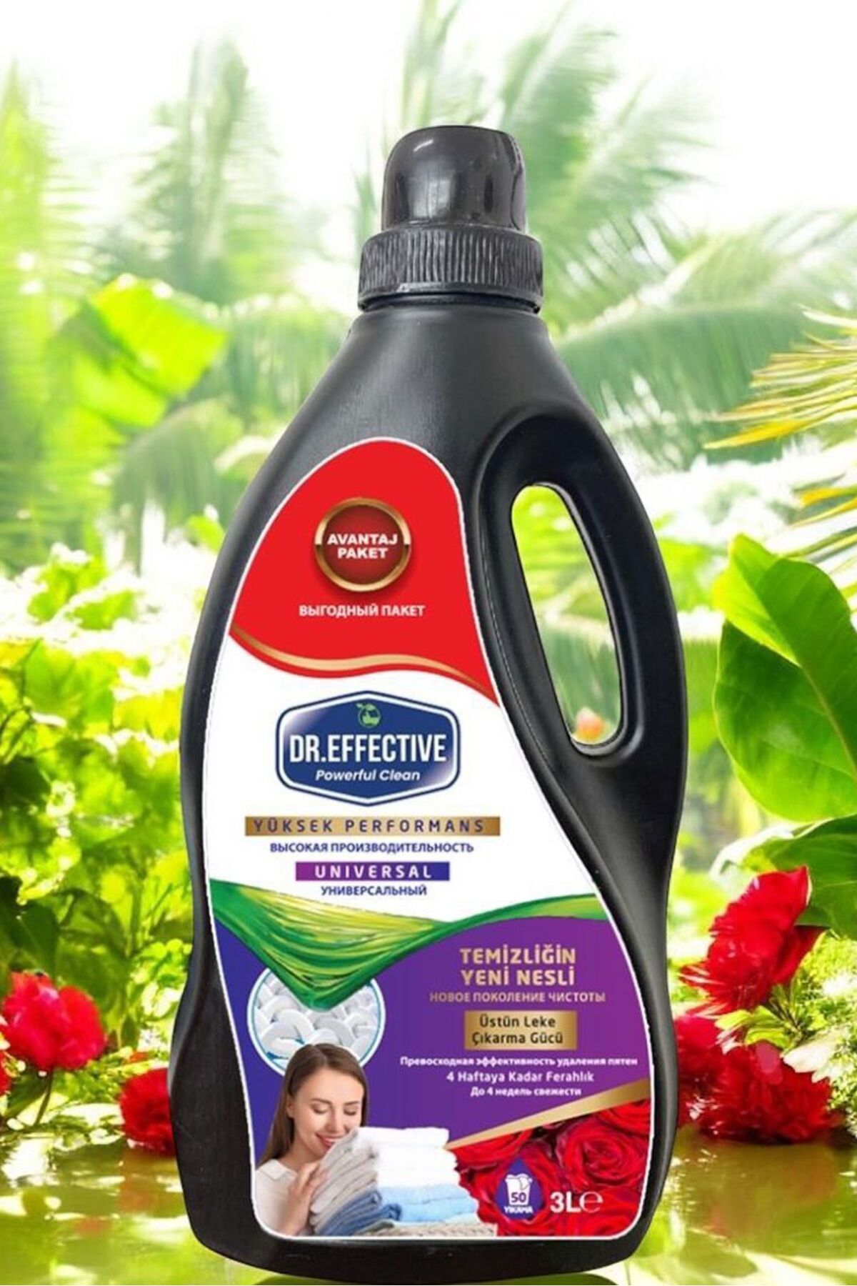 DR EFFECTIVE DR.EFFECTIVE SIVI ÇAMAŞIR DETERJANI BEYAZ/RENKLİ ÜSTÜN LEKE ÇIKARMA GÜCÜ 3LT