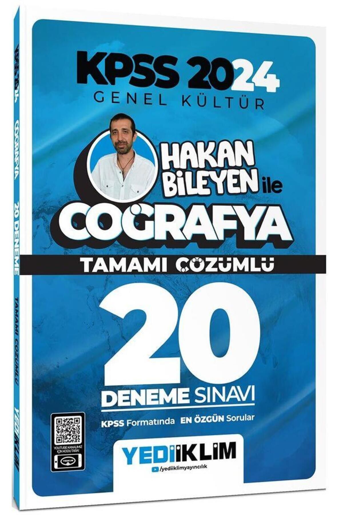 Ankara Kitap Merkezi 2024 KPSS Genel Kültür Hakan Bileyen ile Coğrafya Tamamı Çözümlü 20 Deneme Yediiklim Yayınları