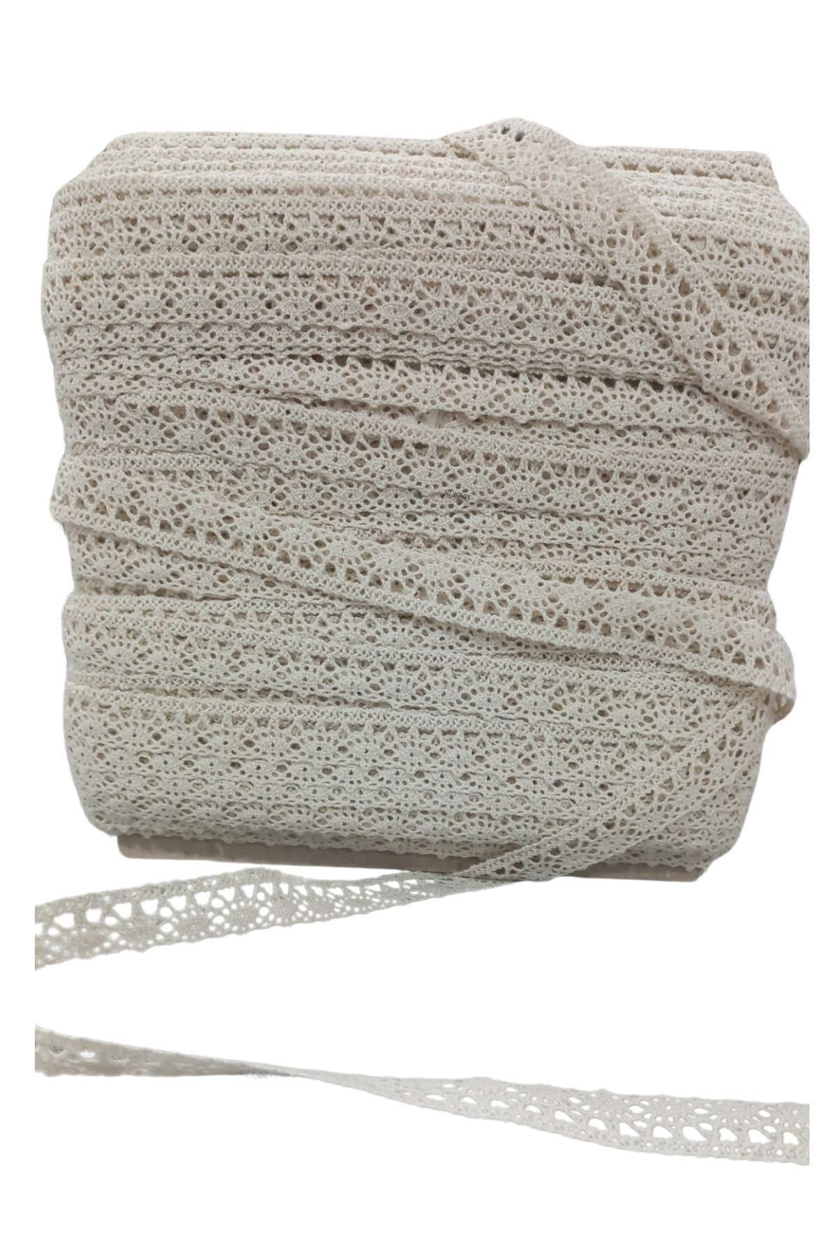 BY NEVSER Kopanaki Dantel en 1 cm Göz Model Krem 1 Metre
