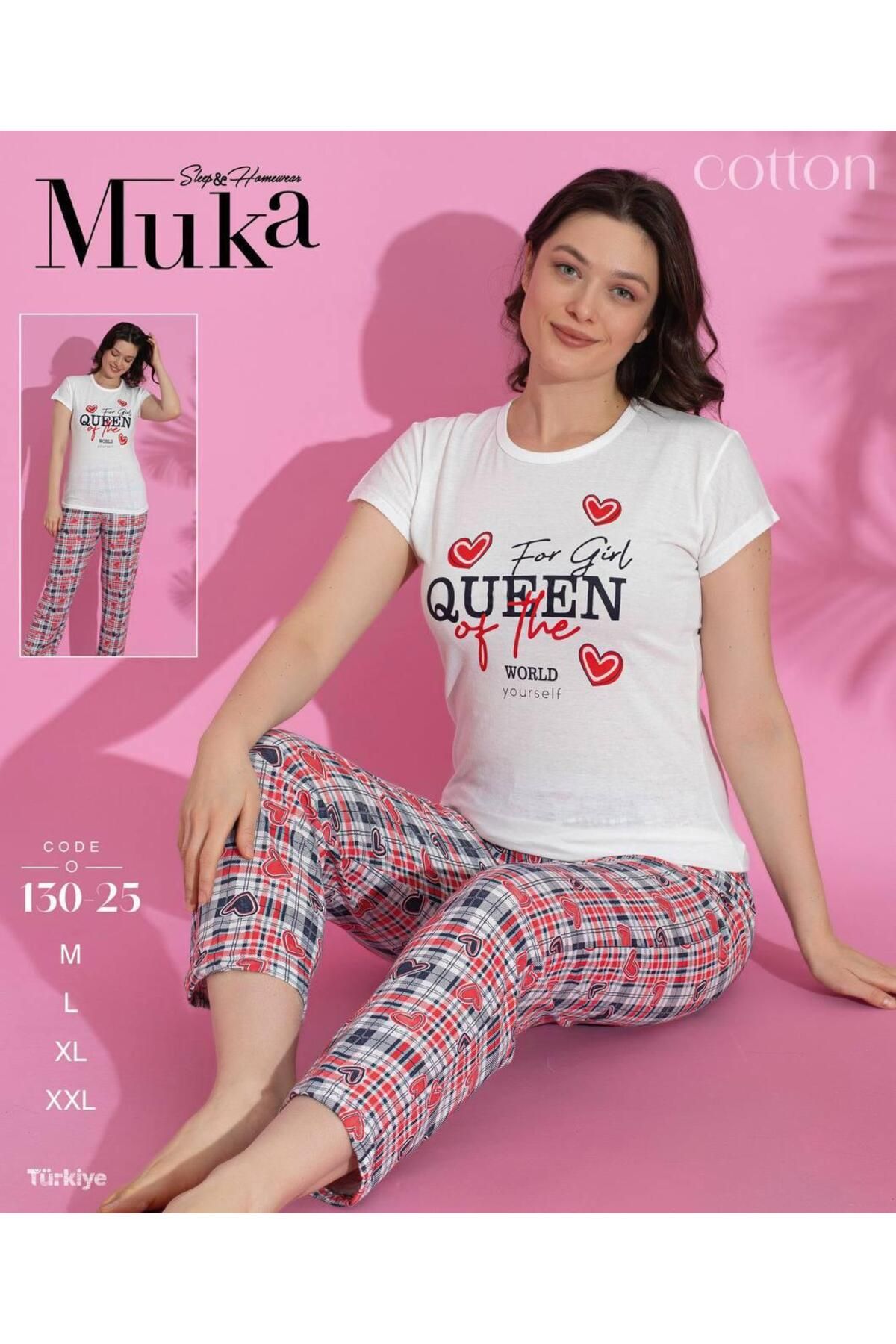 Snowdrop Desenli Kısa Kol Pijama Takımı