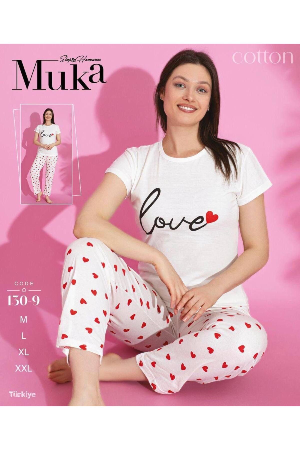 Snowdrop Desenli Kısa Kol Pijama Takımı