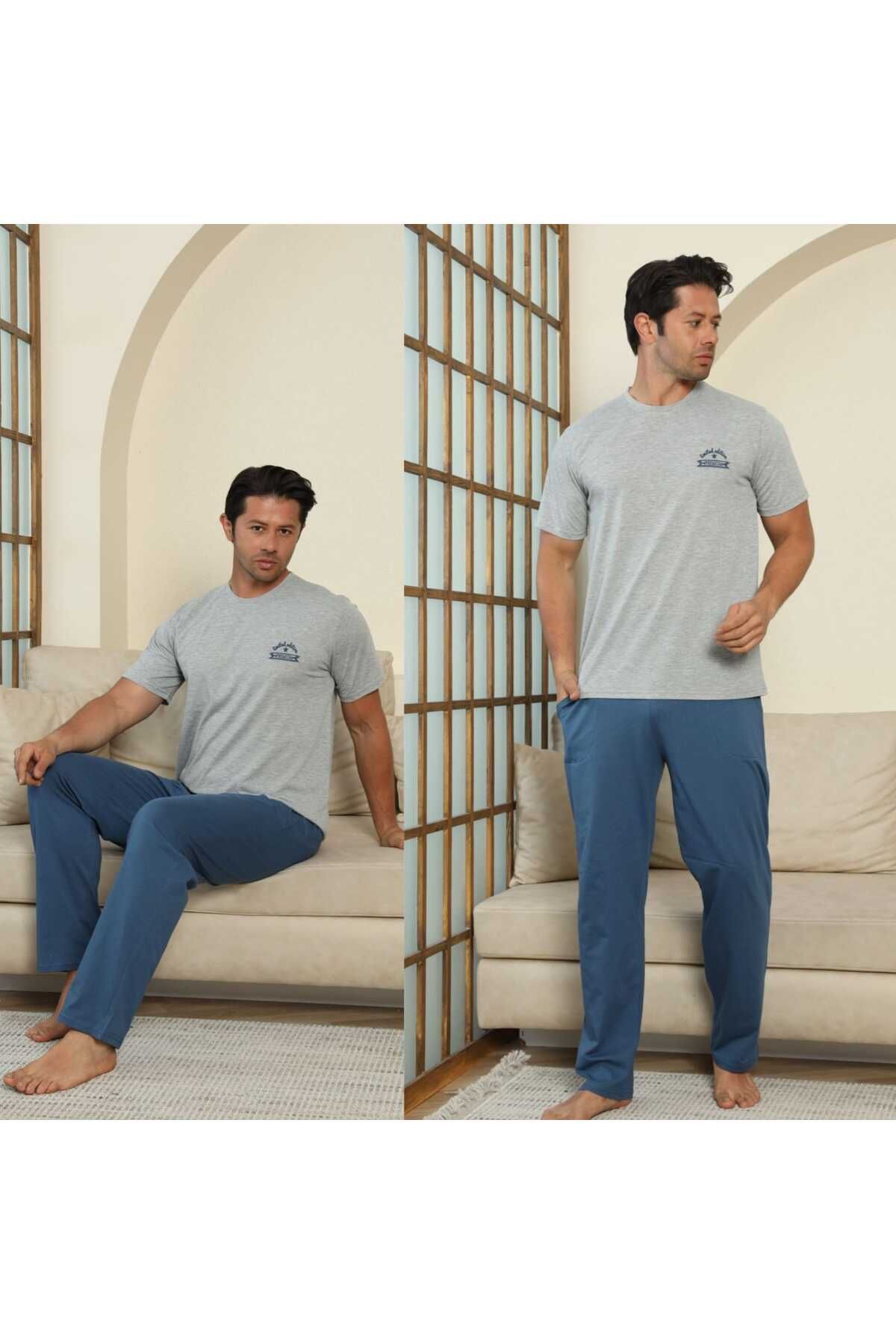 ASMATEKSTİL Battal Erkek Pijama Takımı
