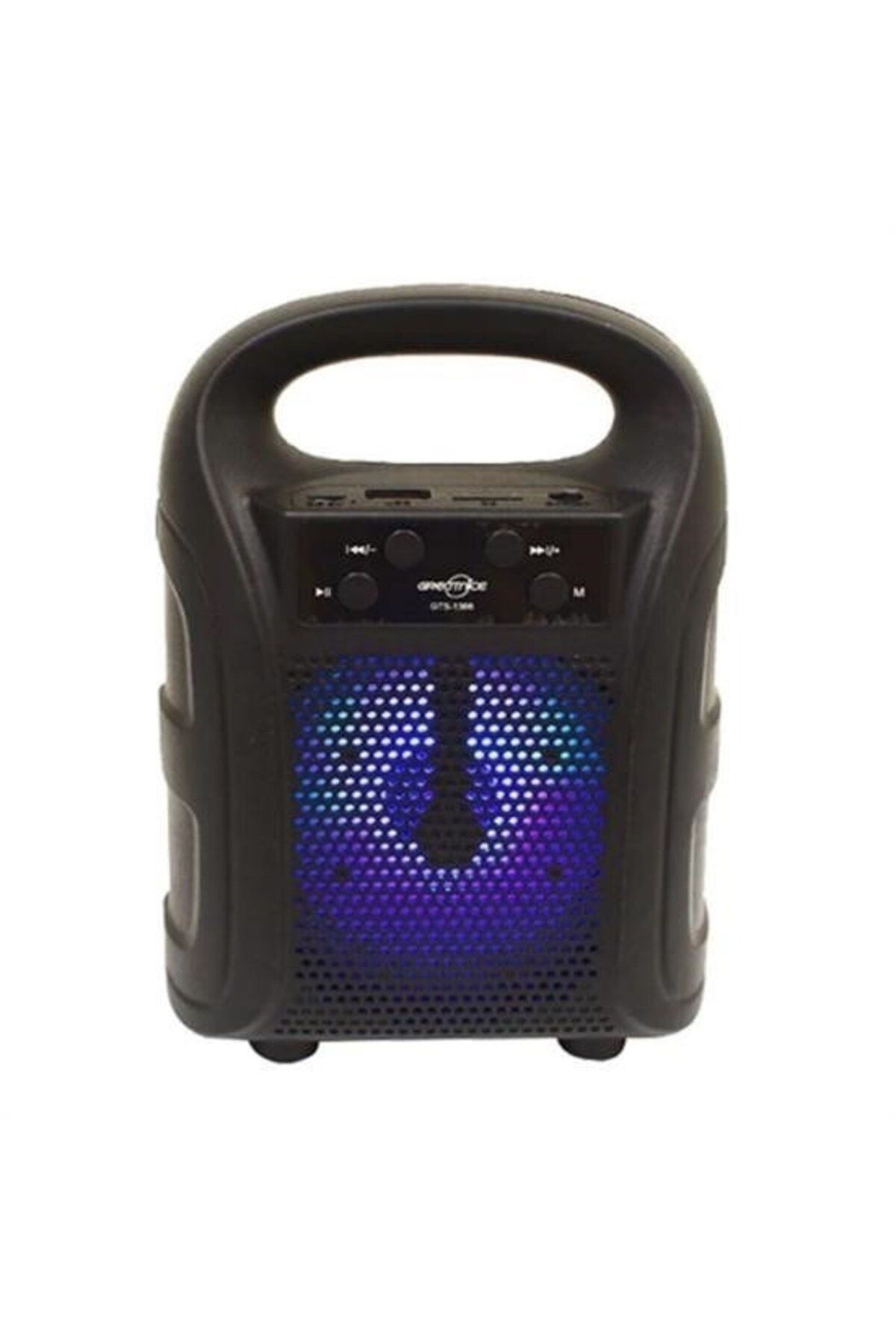 BirdoluSepet Tutmalı Mini Hoparlör Işıklı Taşınabilir Bluetooth Wireless Radyolu Sd Kart ve USB Girişli Hoparlör