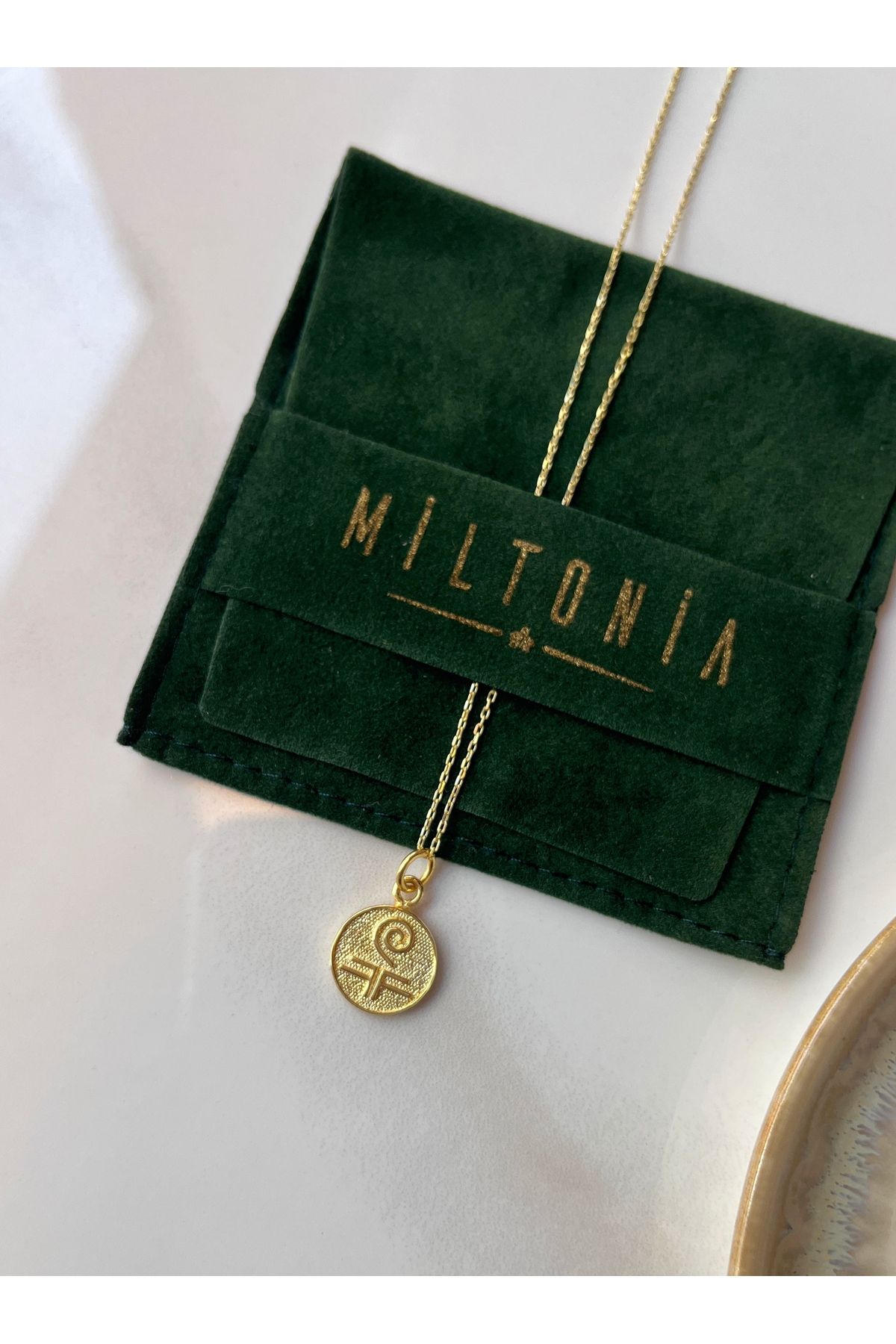 Miltonia 925s Gümüş Toprak Elementi Kolye